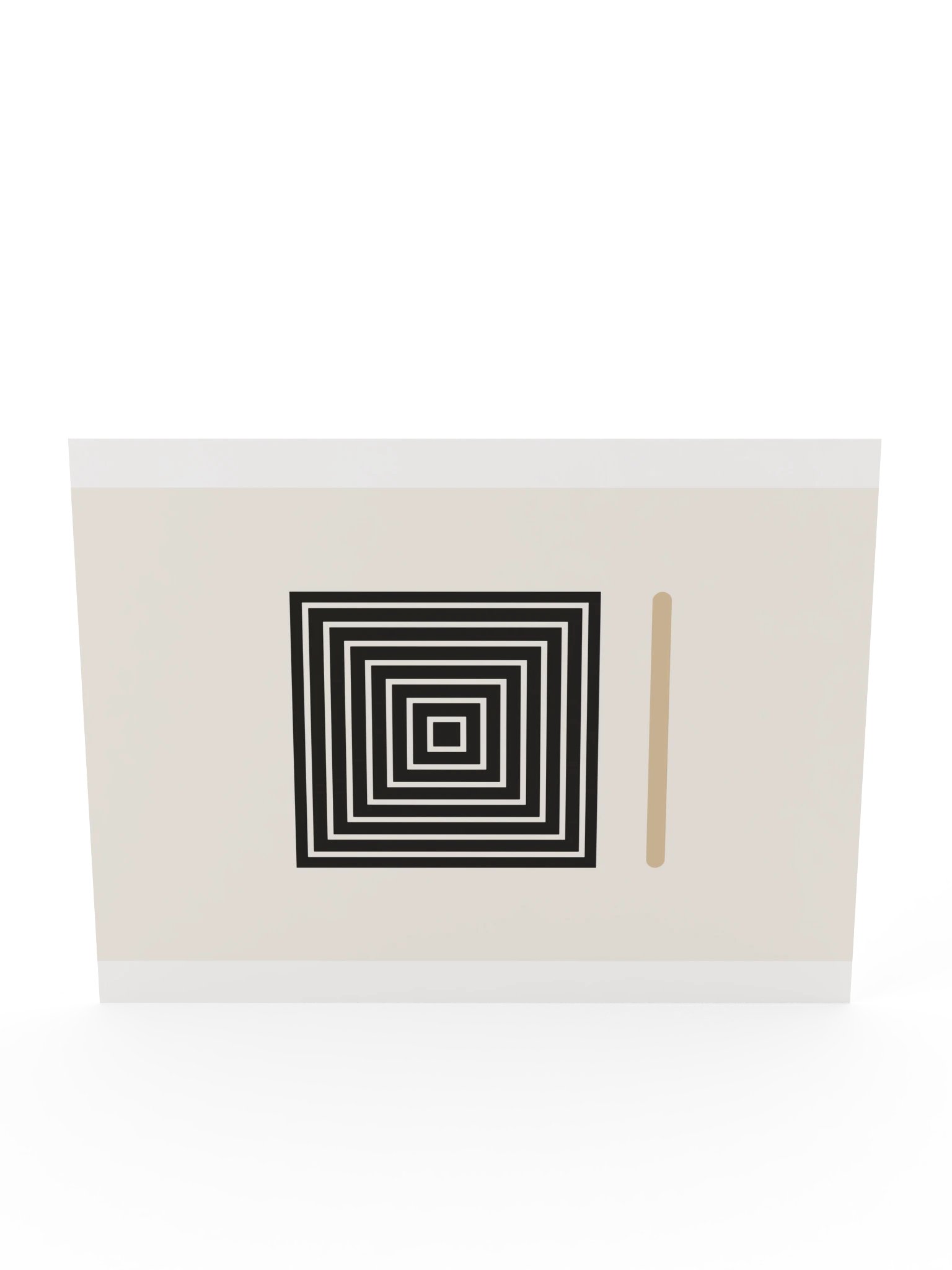 Geometric Square Line Print | Black and White Bathroom Wall Art product image (12)