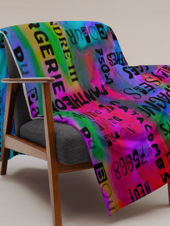 PARIS WORDS - BLANKET - 2 SIZES product image (1)