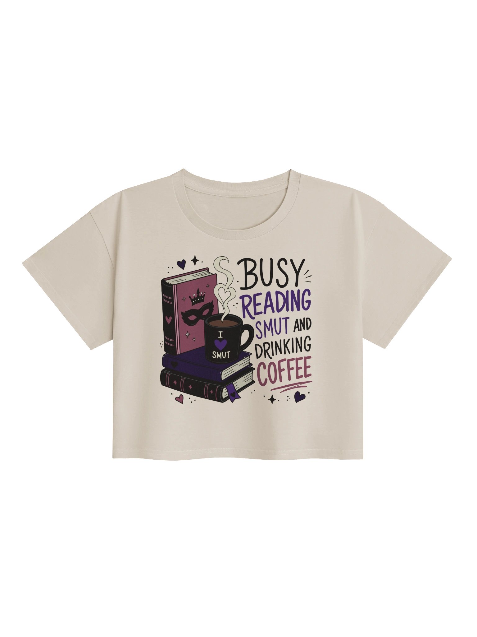 Busy Reading Smut and Drinking Coffee (Cropped Tee) product image (1)