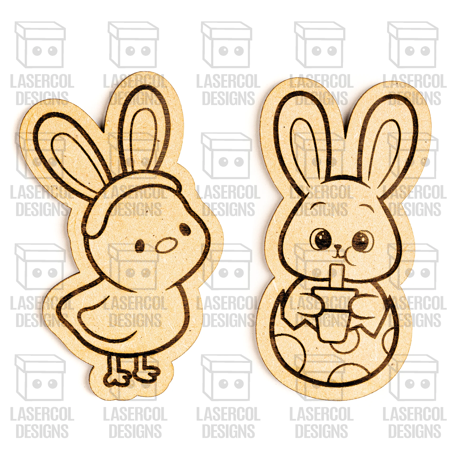 Easter Bunny Paint Kit DIY Cut Outs Set 6 - Laser Cut Files product image (5)