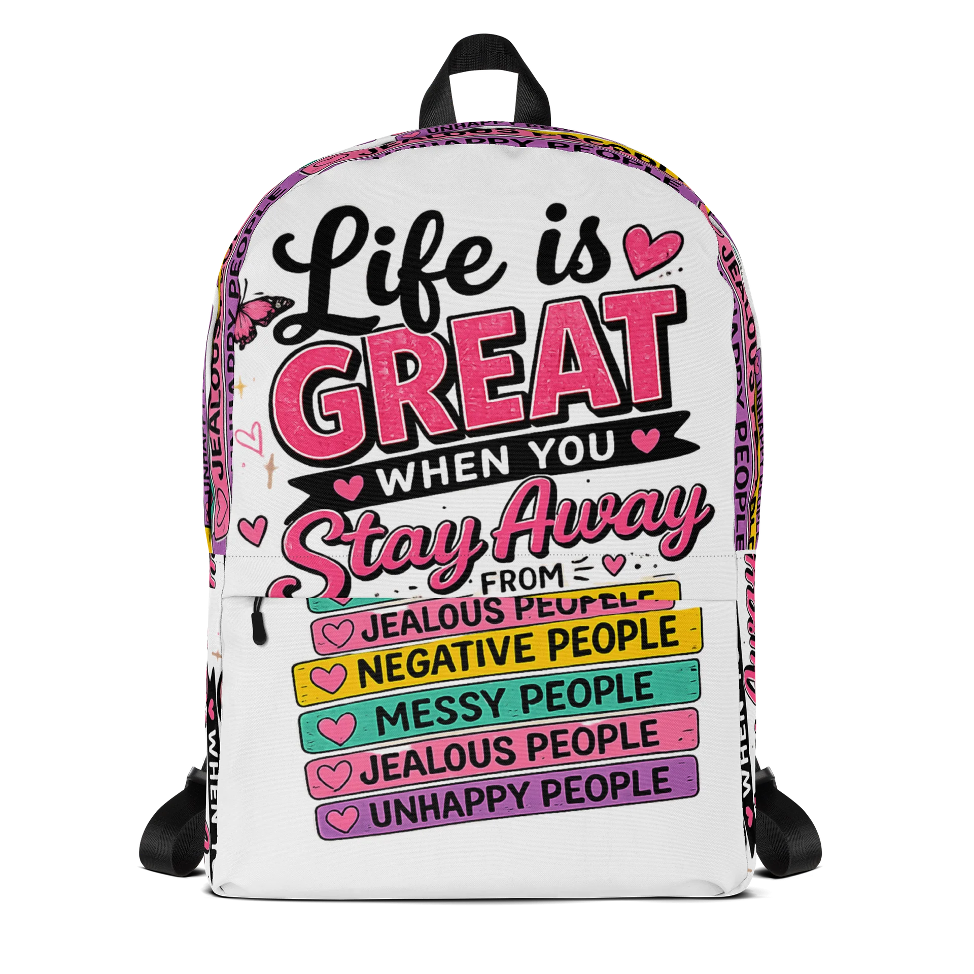 Stay Positive Quote Backpack product image (1)