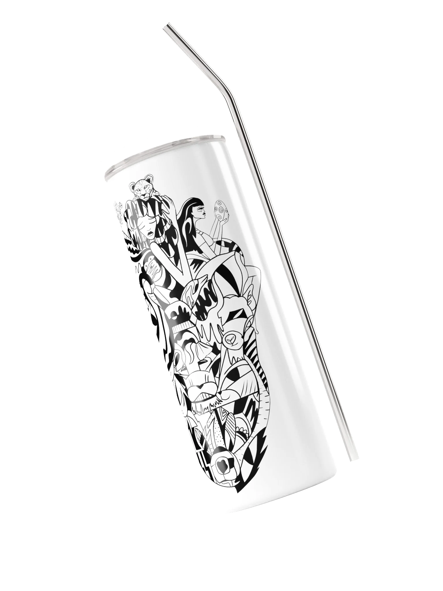 Stainless Steel Tumbler Travel Mug: Goddess Mother in Bloom product image (3)