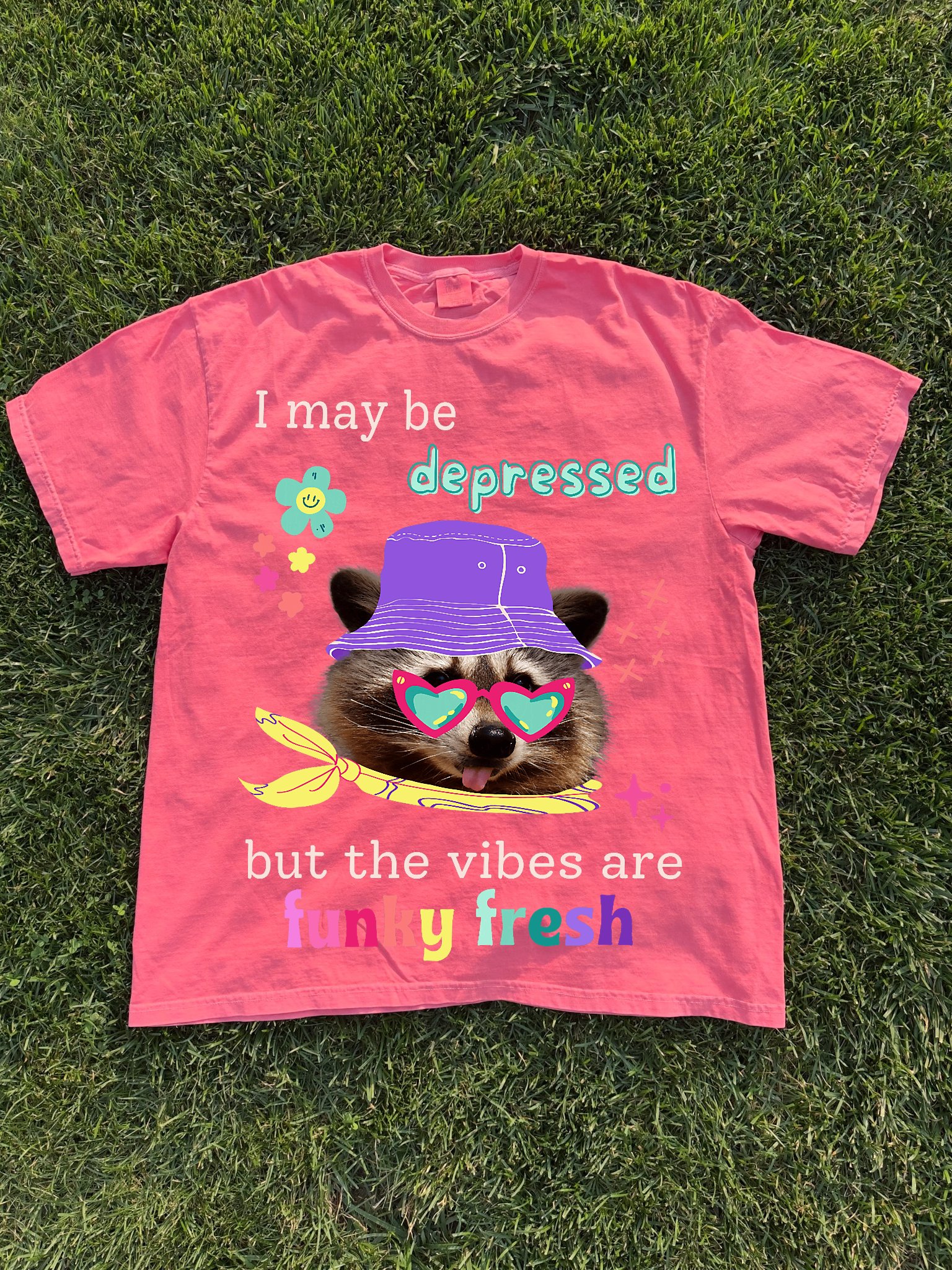 I May Be Depressed But The Vibes Are Funky Fresh Shirt product image (1)