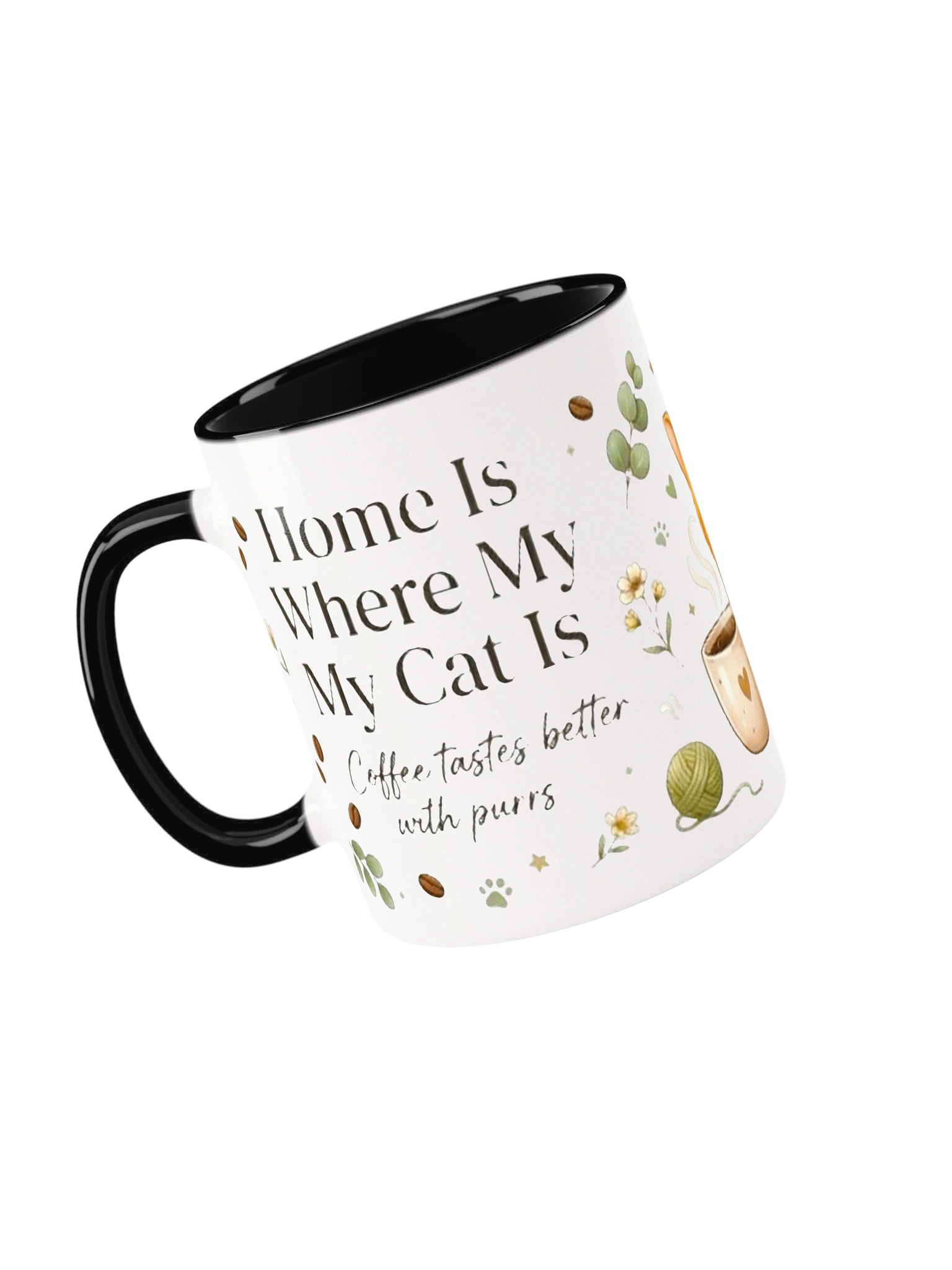Home Is Where My Cat Is Cute Orange Tabby Accent Mug product image (6)