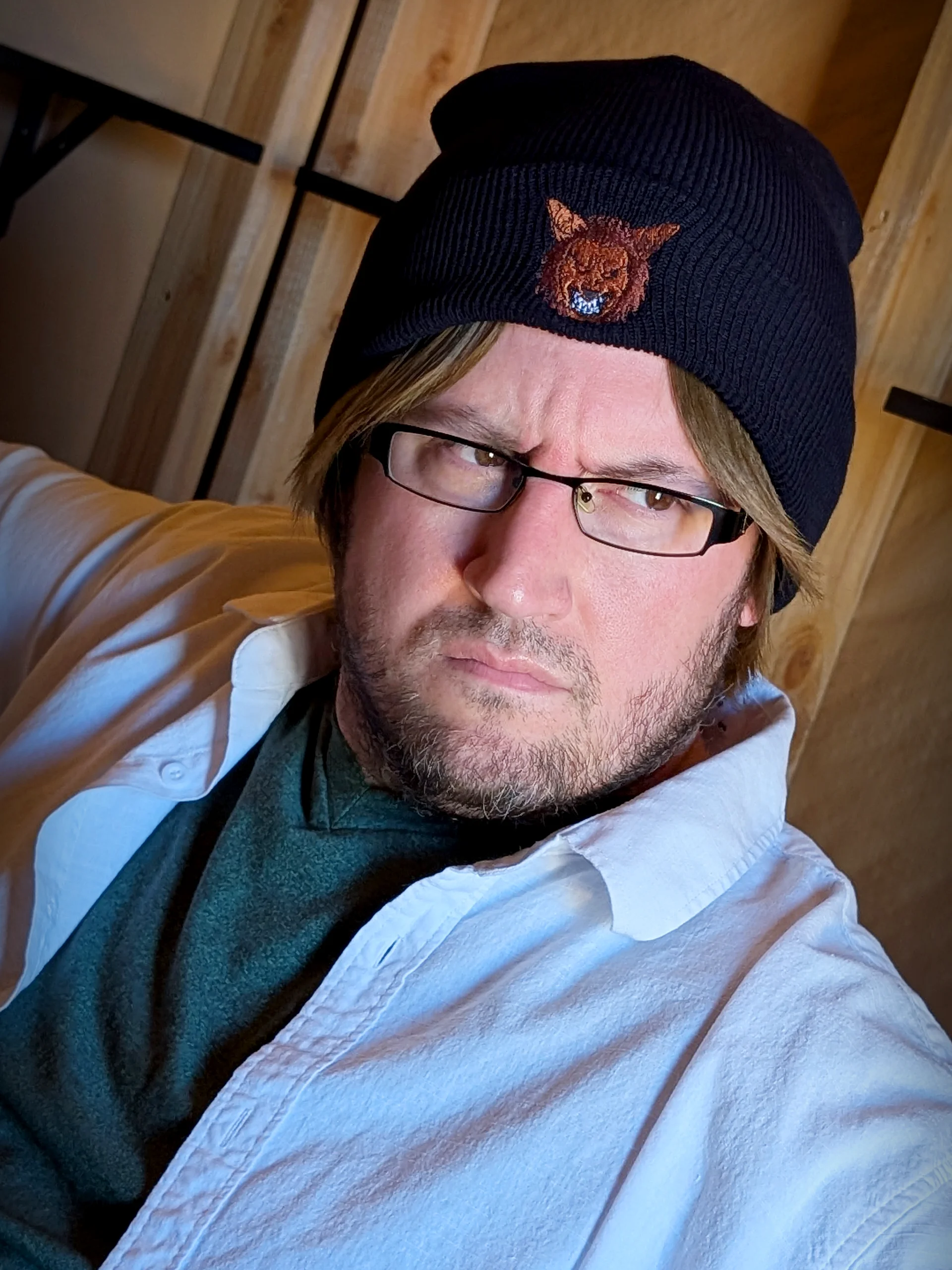 Embroidered Shovelwarewolf Face Beanie product image (1)