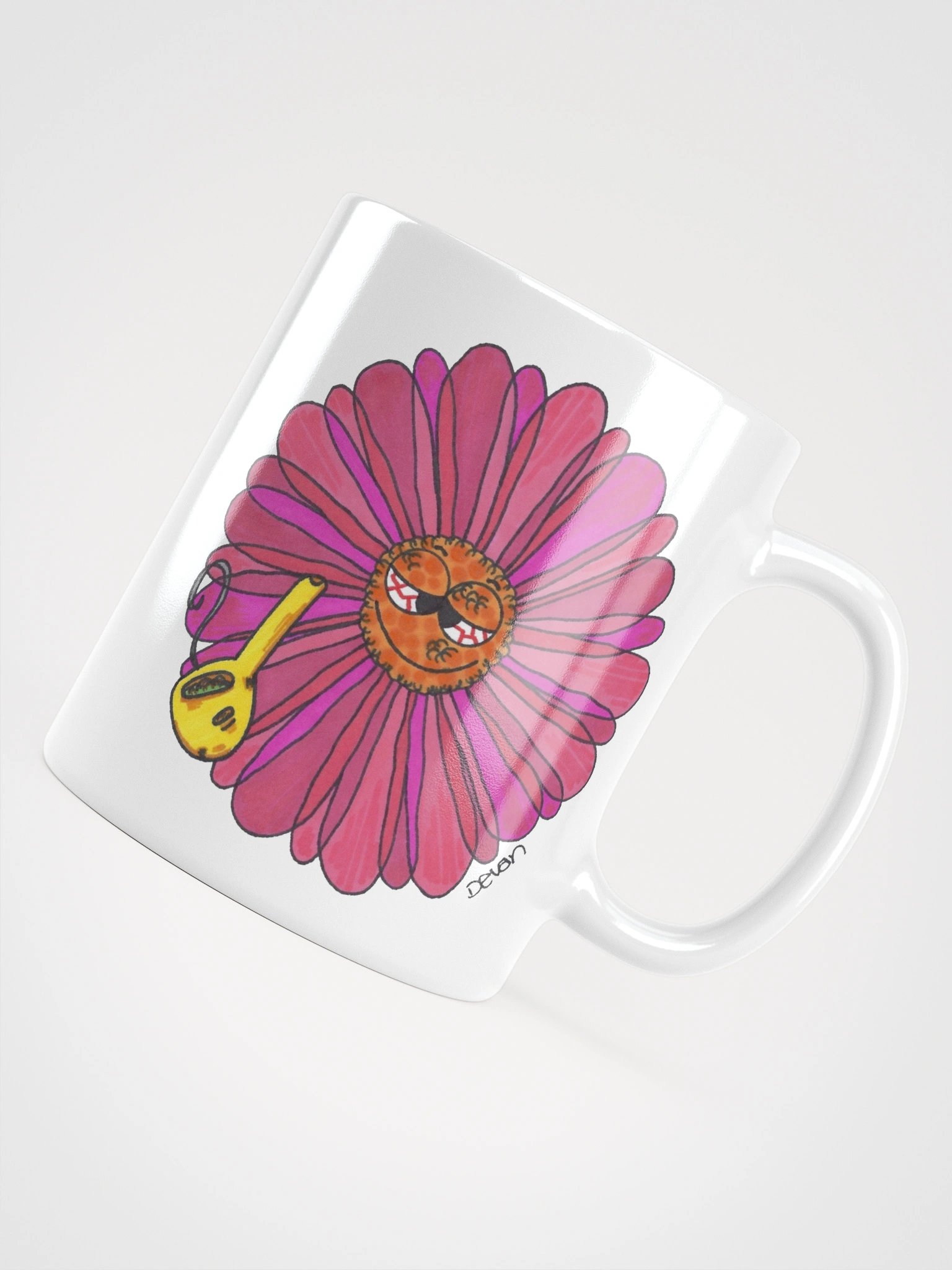 Pink Stoner Flower Mug product image (2)