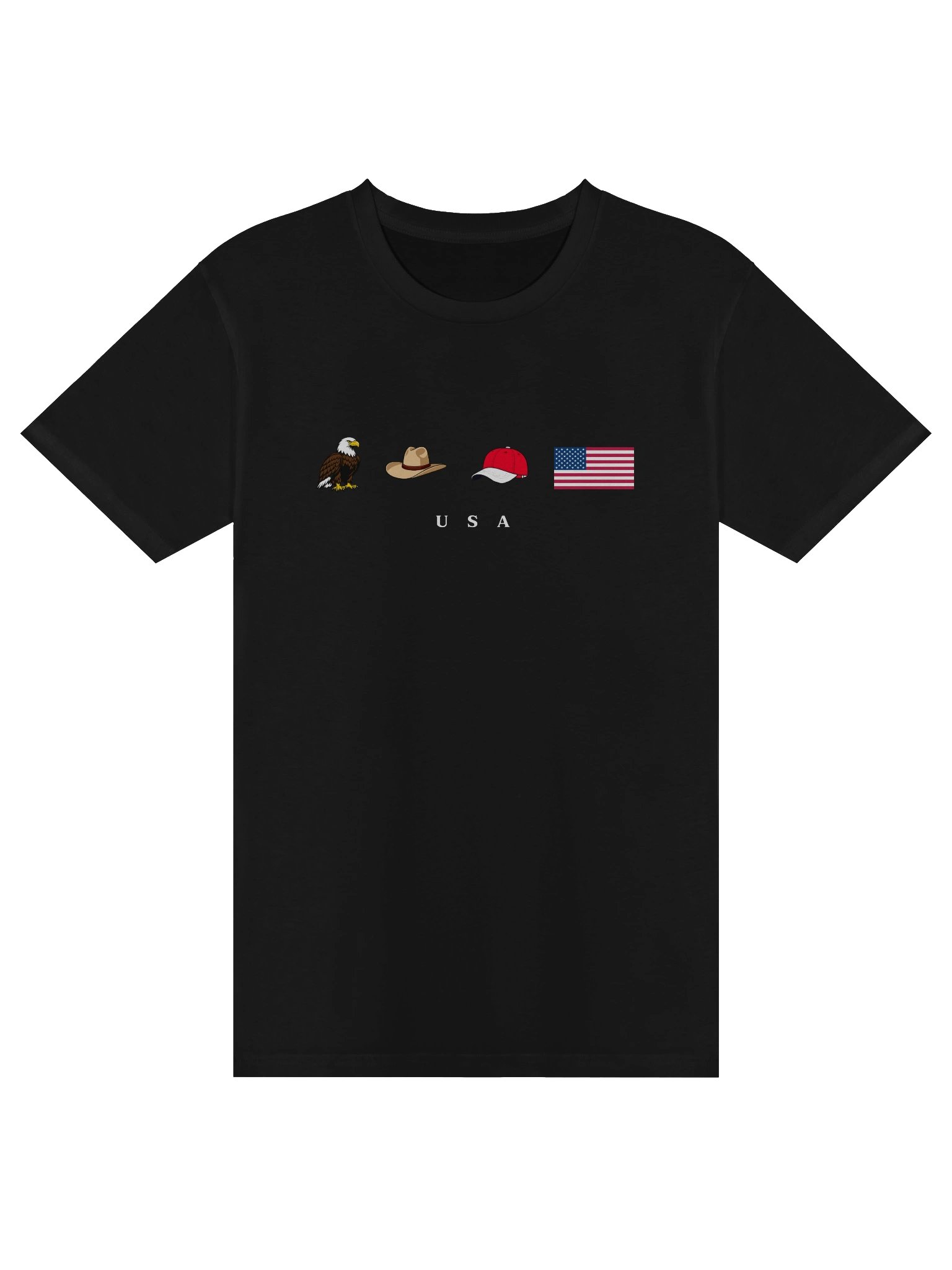 United States Heritage Black T-Shirt | Eagle, Sport Cap & Wide-Brim Hat Graphic on Premium Cotton product image (1)