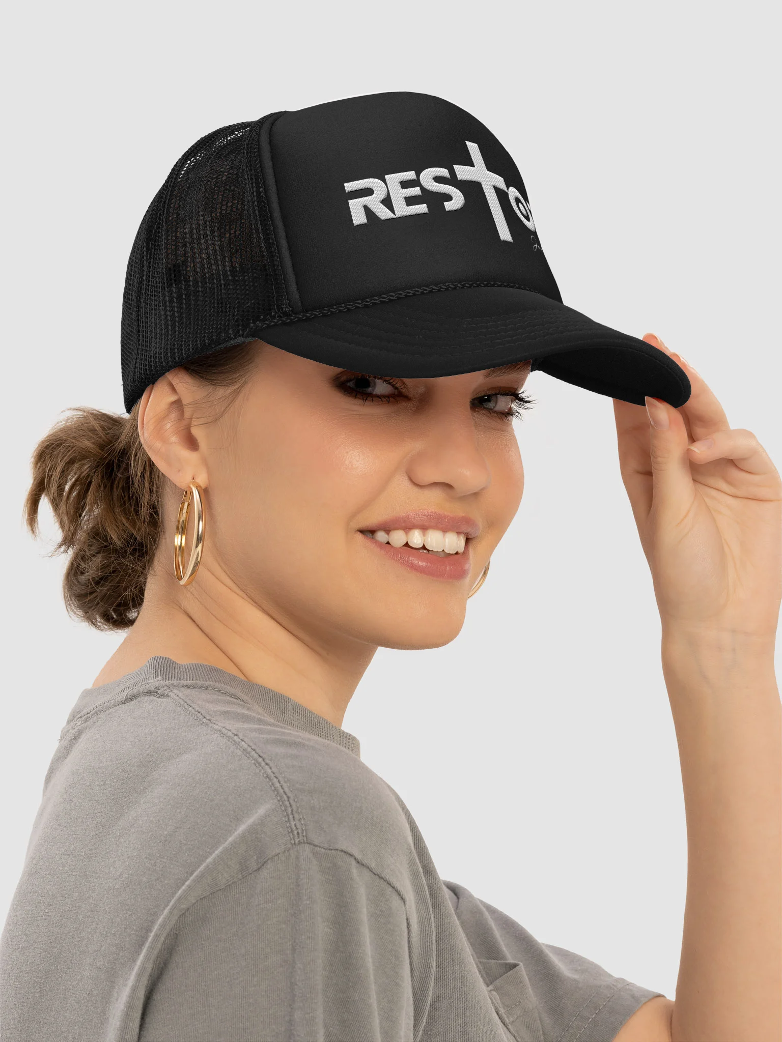 RESTORE™ Hat | Joel 2:25 Christian Snapback | Faith-Inspired Mesh Cap | Scripture Apparel product image (59)
