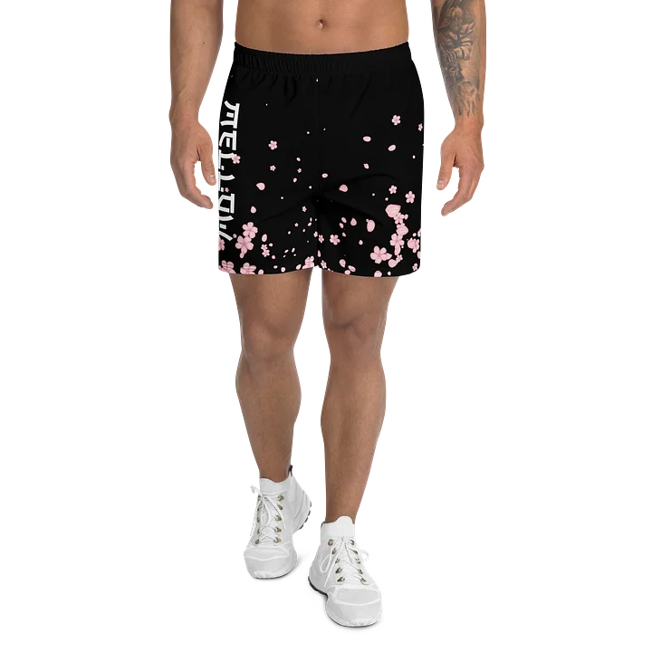 Mellow Blossom 2 - Long Athletic Shorts - Black product image (1)