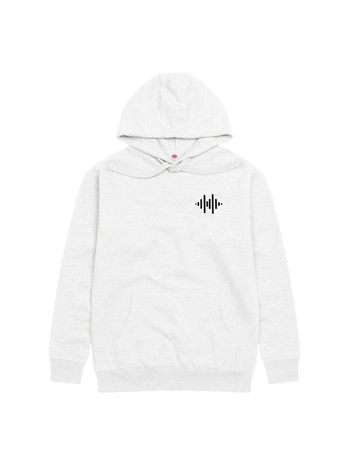 ASMR with MAPA Premium Unisex Hoodie – Soundwave Design (White) product image (1)