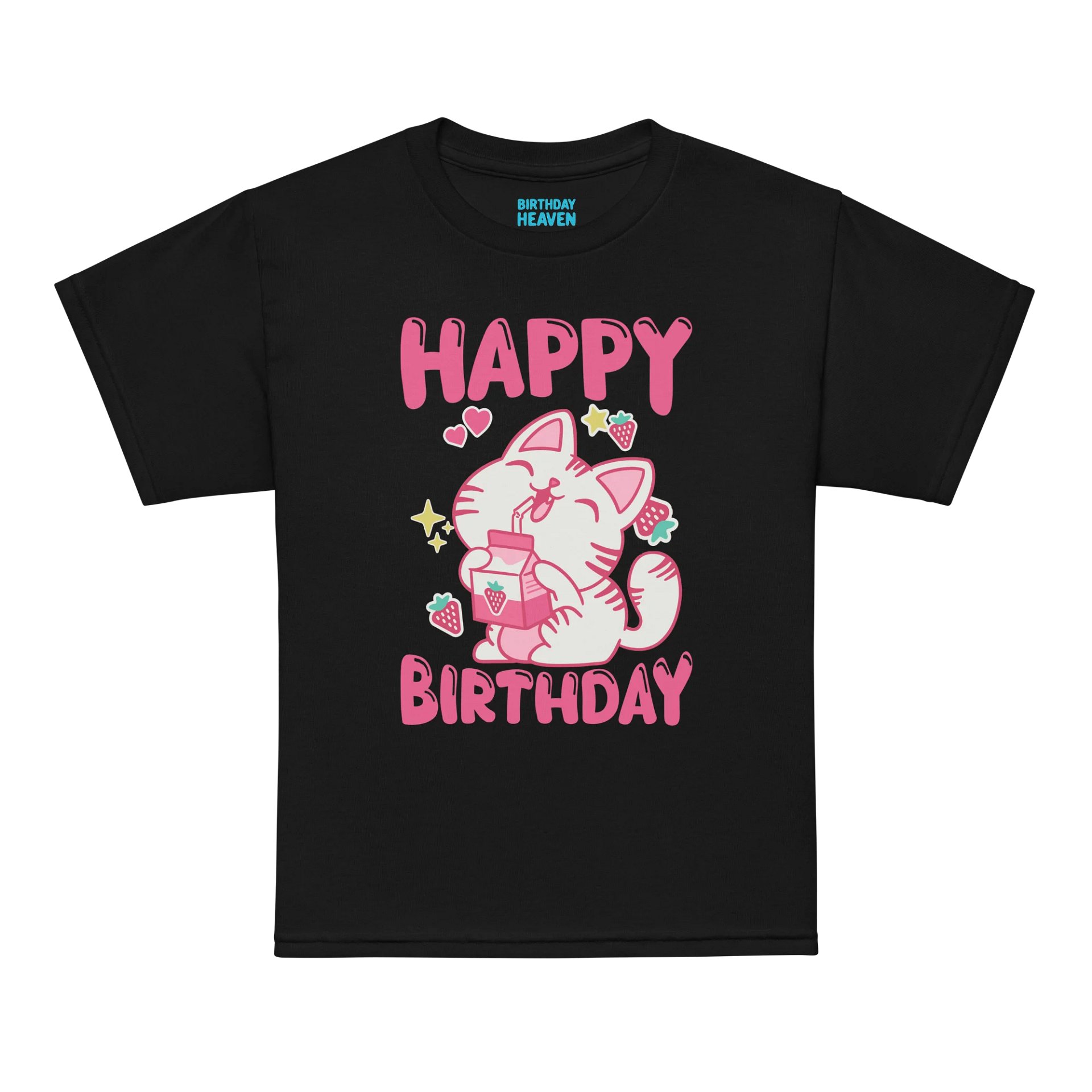 Happy Birthday (Cat Strawberry) T-Shirt For Kids product image (7)