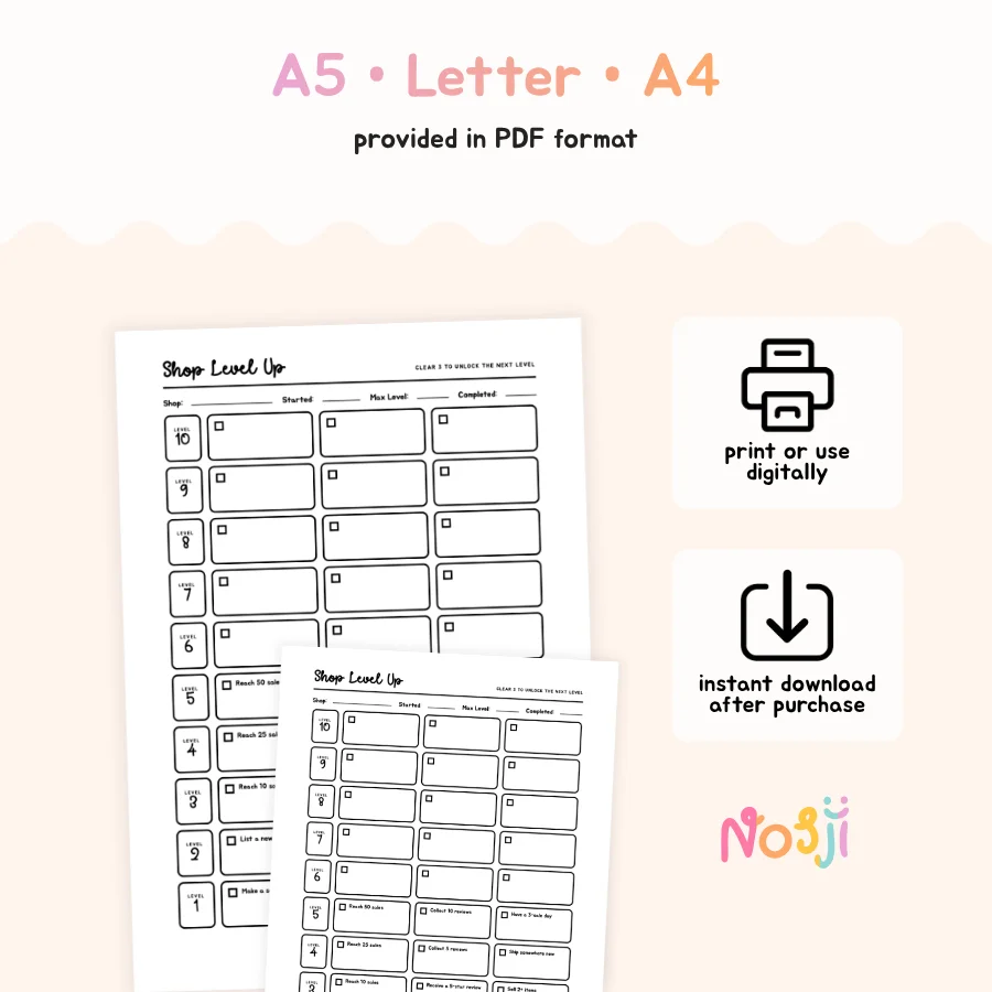 Shop Level Up Printable Business Challenge product image (2)