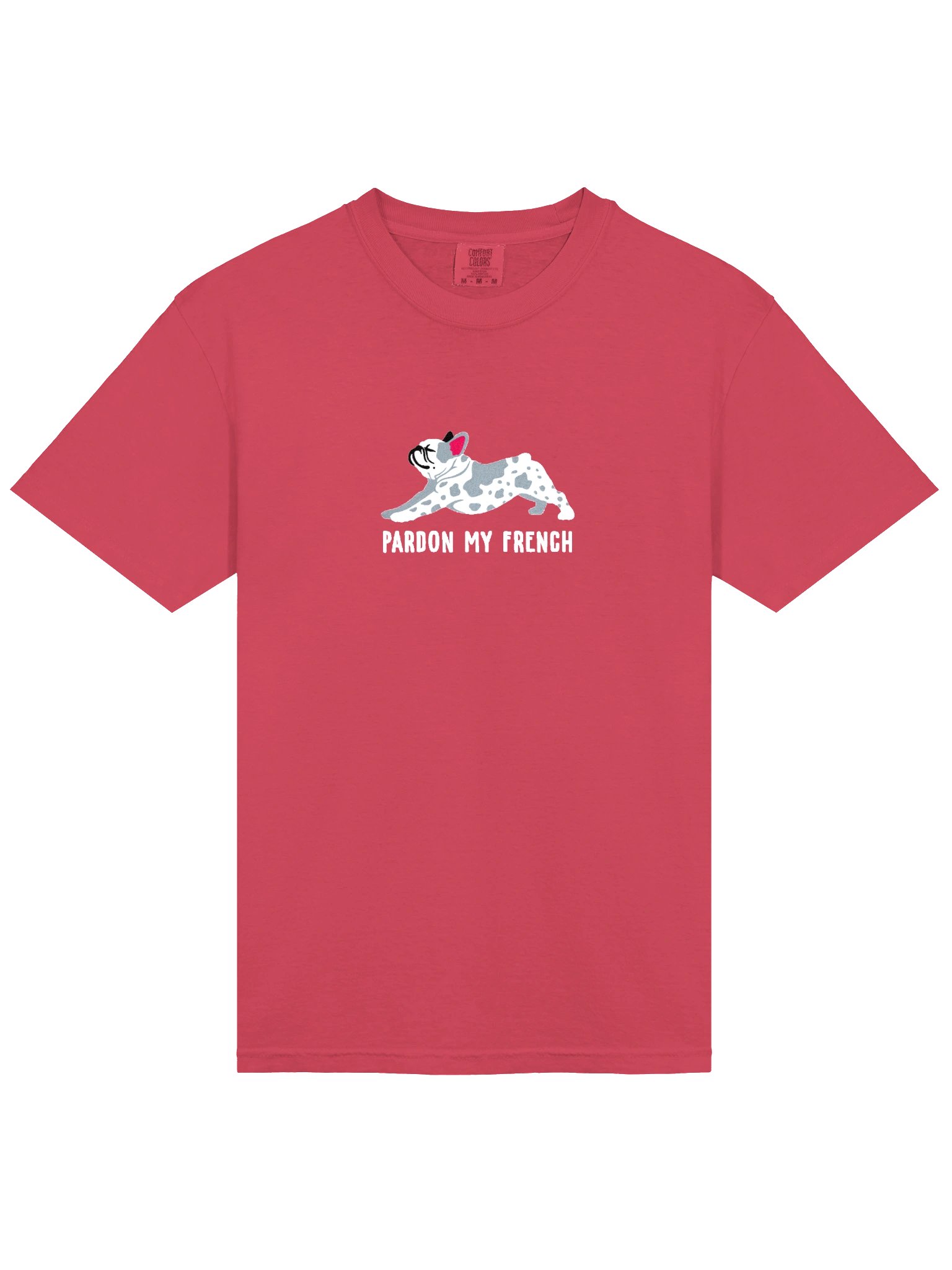 Pardon My French T-Shirt(Embroidered) of a French Bulldog(Merle) product image (6)