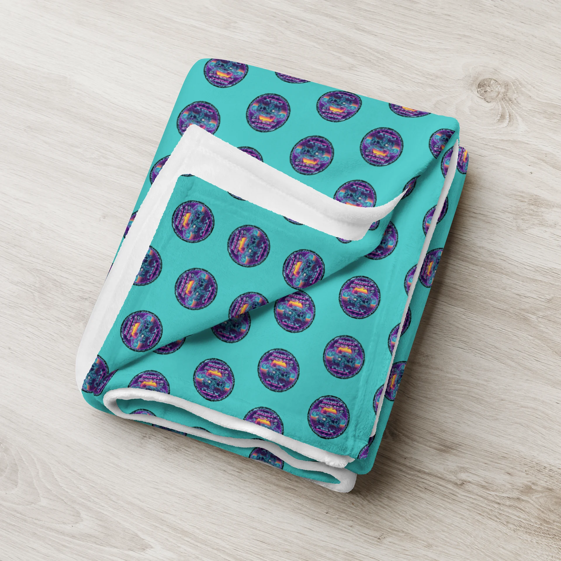2026 Bronco Beach Bash OBX / Destination Bigfoot Bronco Collab Throw Blanket Dark Turquiose (Multiple Sizes Available) product image (3)