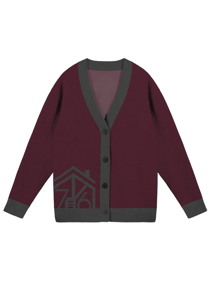 House 746 Luxury Cardigan - Burgundy product image (1)