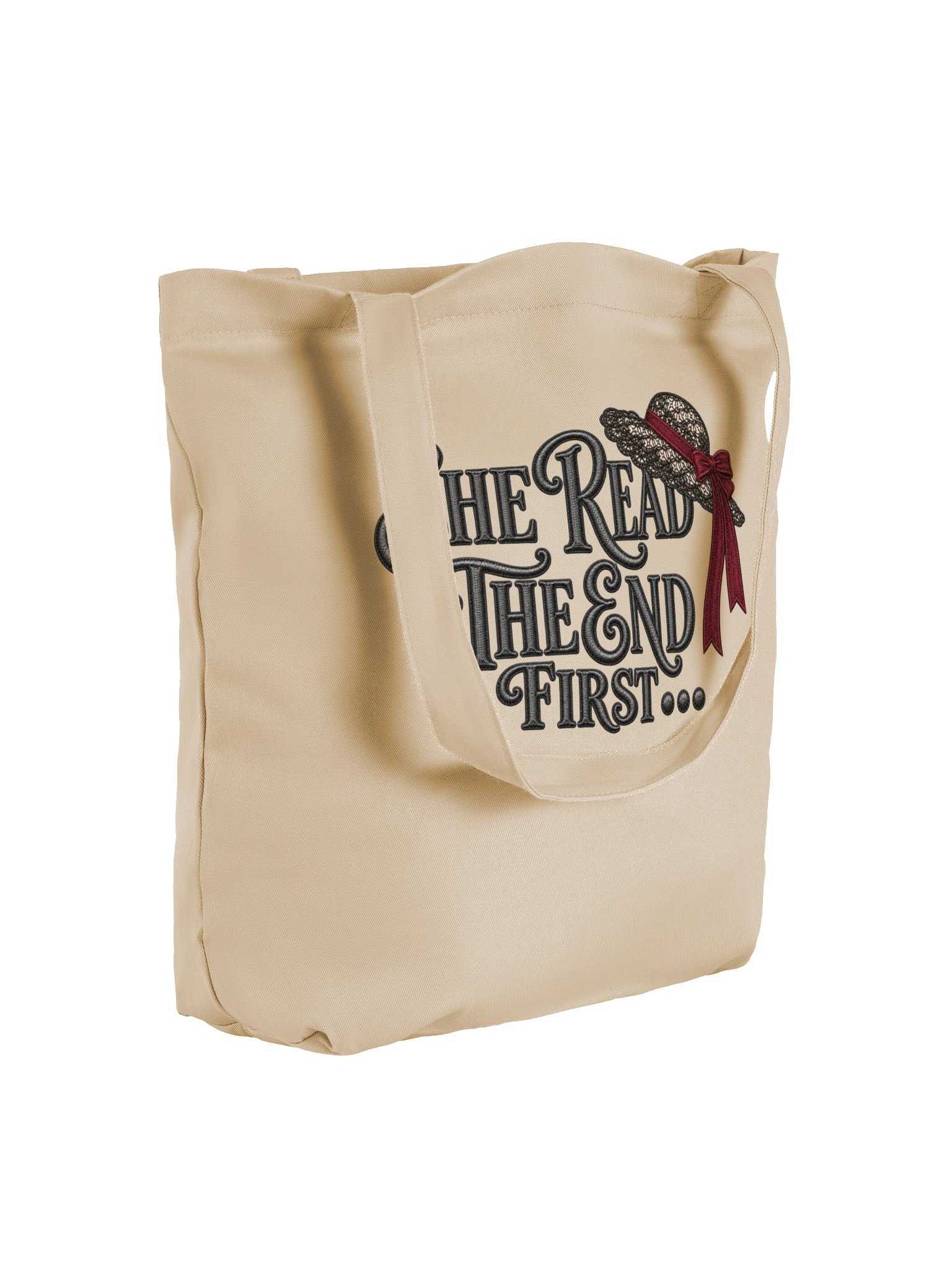 She Read the End First Book Lover Tote Bag | Vintage Literary Gift for Women product image (5)