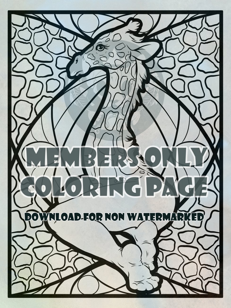 Leggy Giraffe - coloring page product image (1)