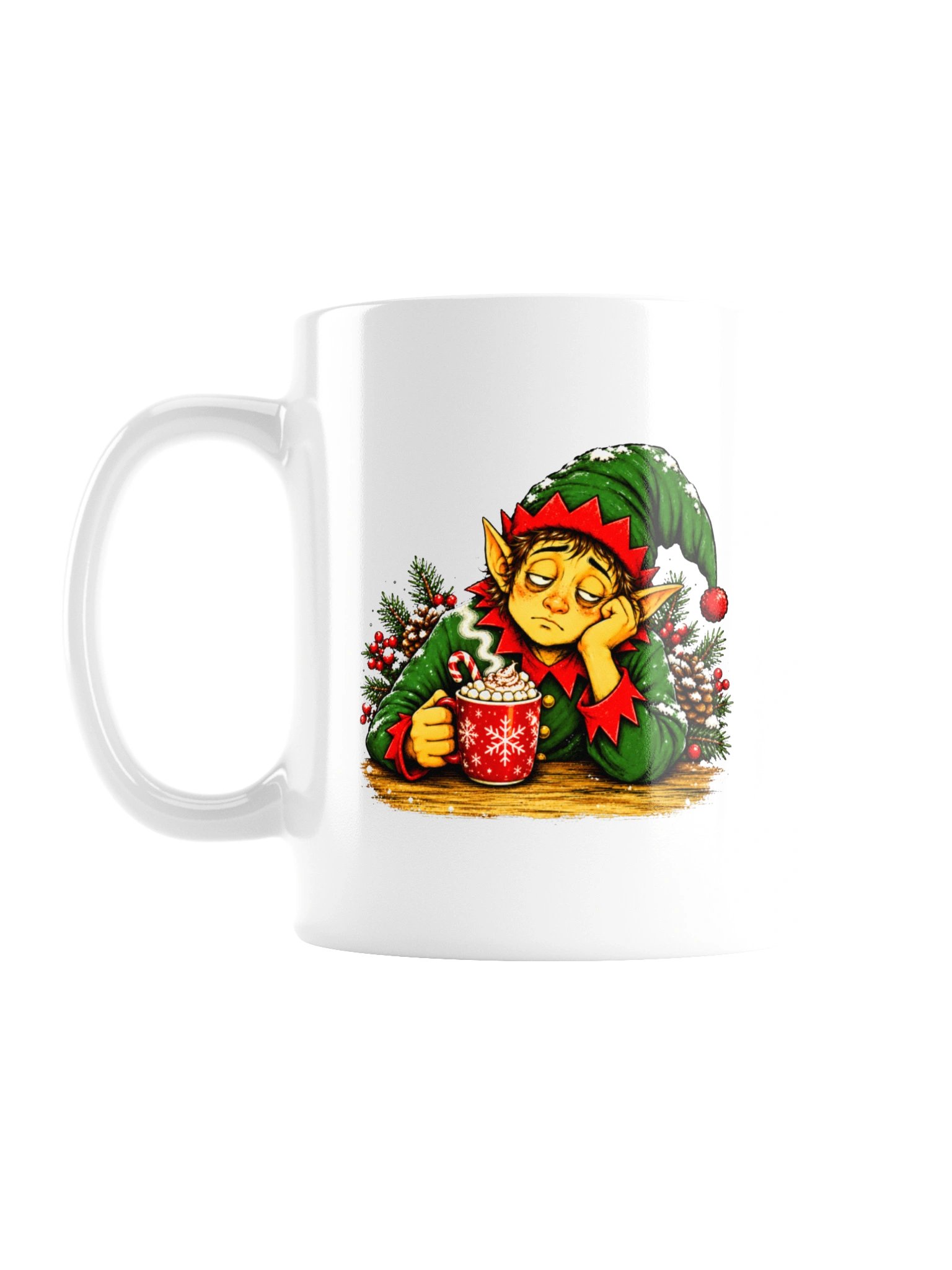 Sleepy Christmas Elf Mug product image (1)