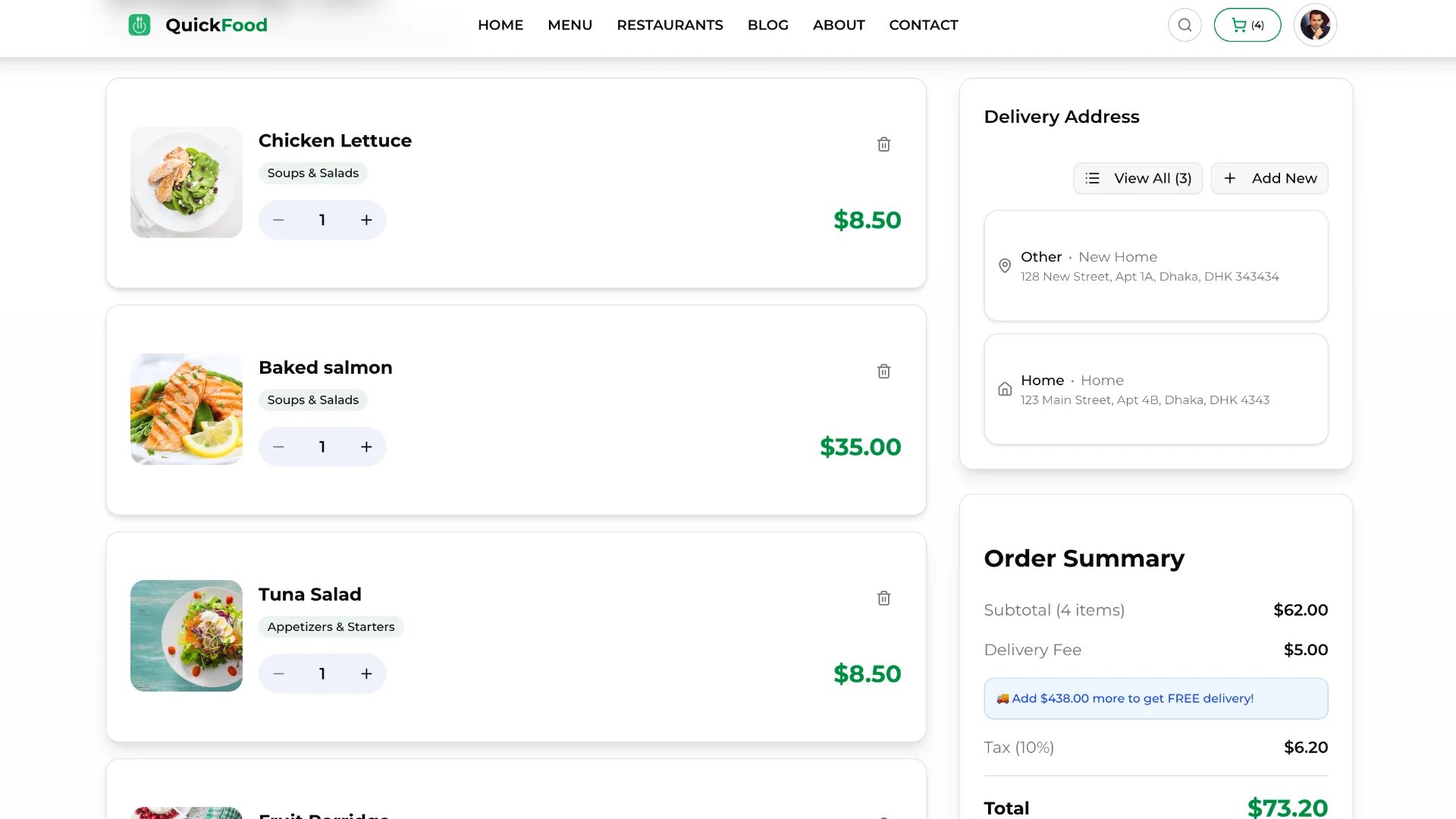 Modern Food Delivery Platform Source Code | Next.js 16, Sanity CMS & Stripe product image (8)