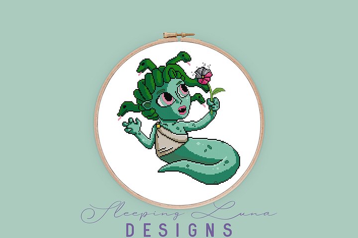 Baby Medusa - Cross Stitch Pattern product image (2)