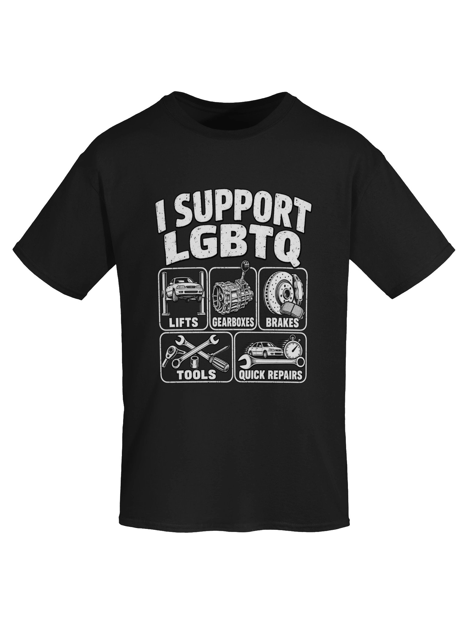 I Support LGBTQ – Funny Car Mechanic T-Shirt product image (5)
