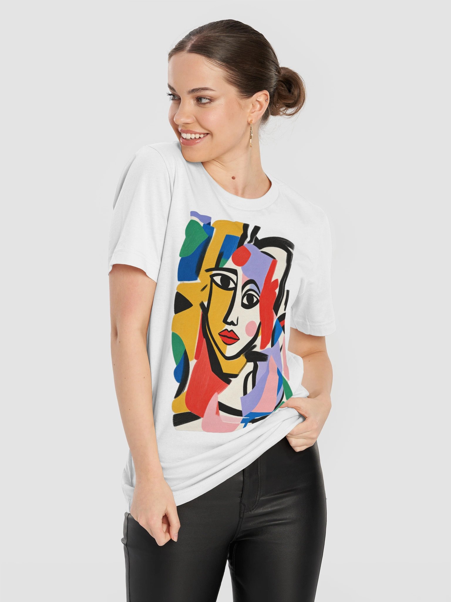 MODERN MUSE - Abstract Portrait Art Graphic T-Shirt product image (12)