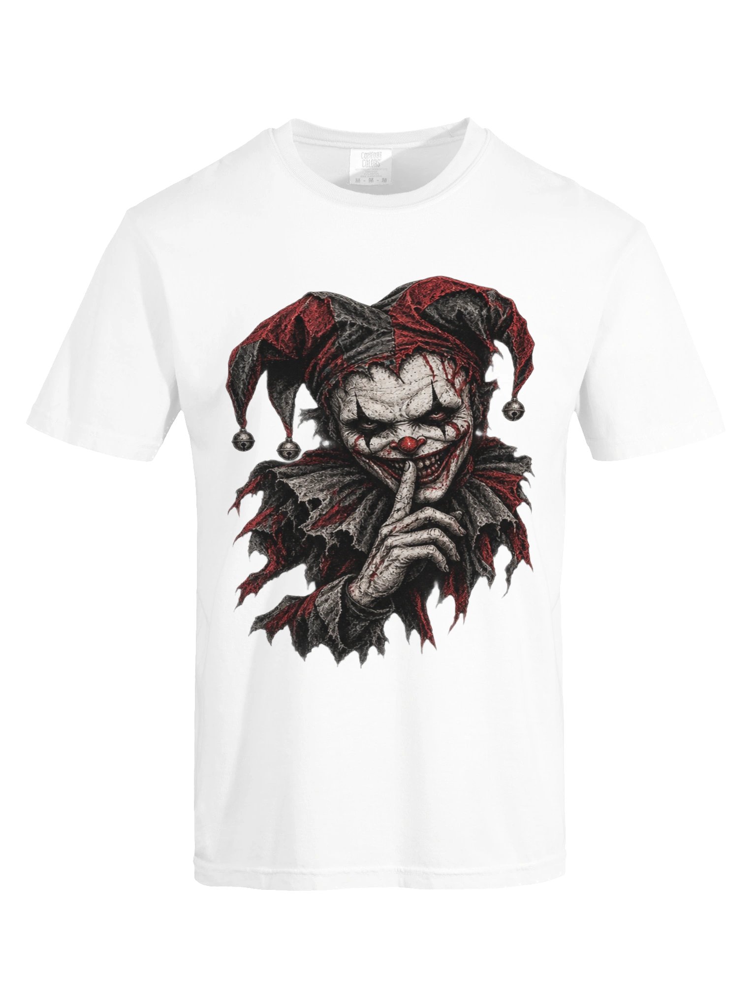 SINISTER HARLEQUIN JESTER GRAPHIC T-SHIRT | EVIL CLOWN HORROR GRAPHIC TEE product image (7)