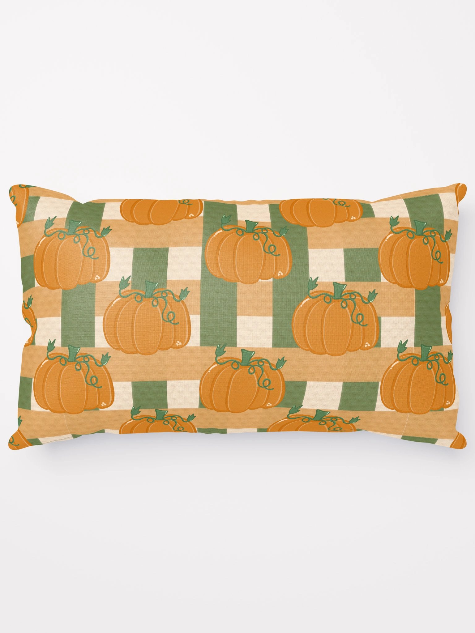 Pumpkin Plaid Pattern Pillow product image (6)