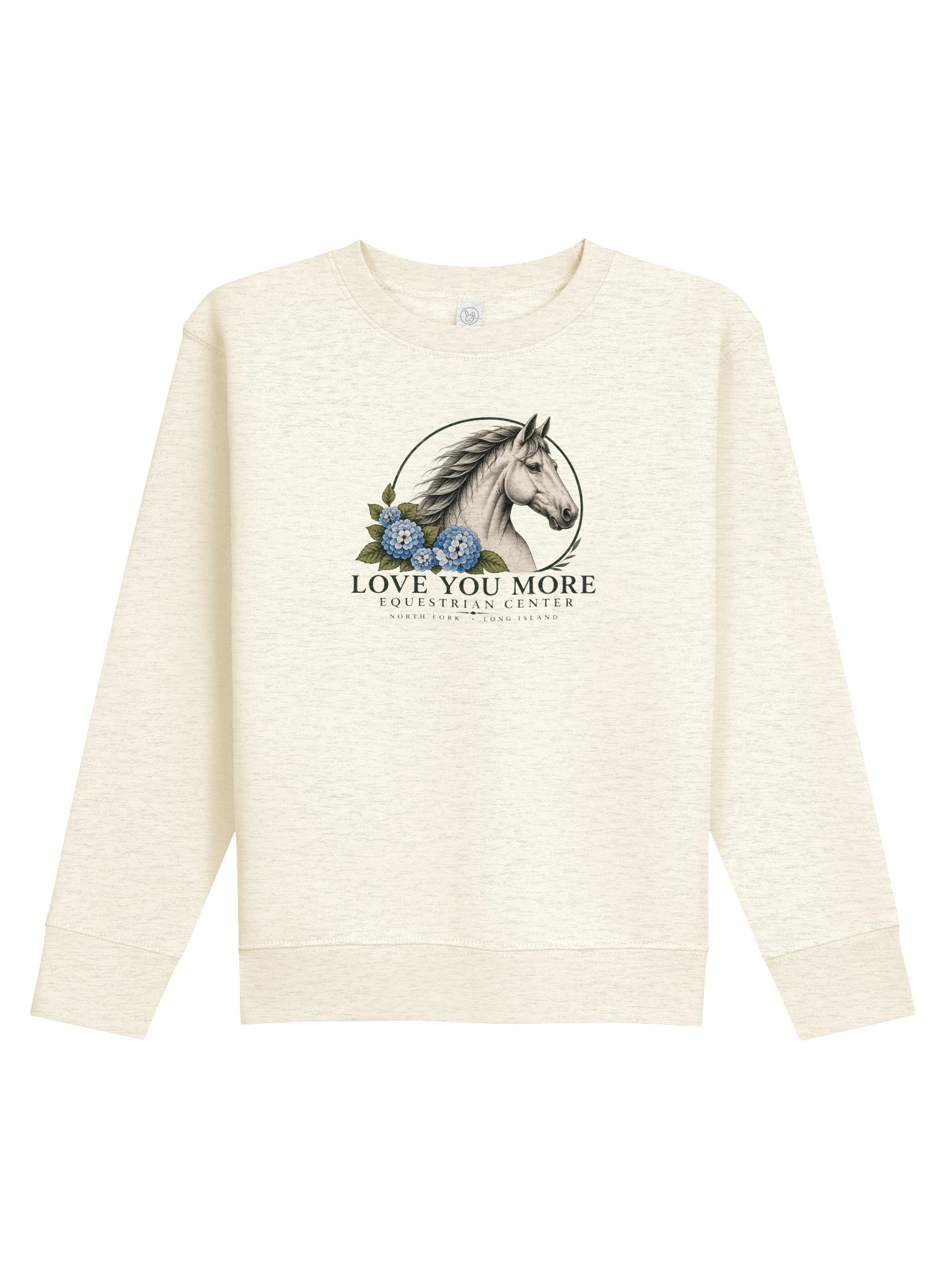 LYM Hydrangea Horse Youth Crewneck product image (1)