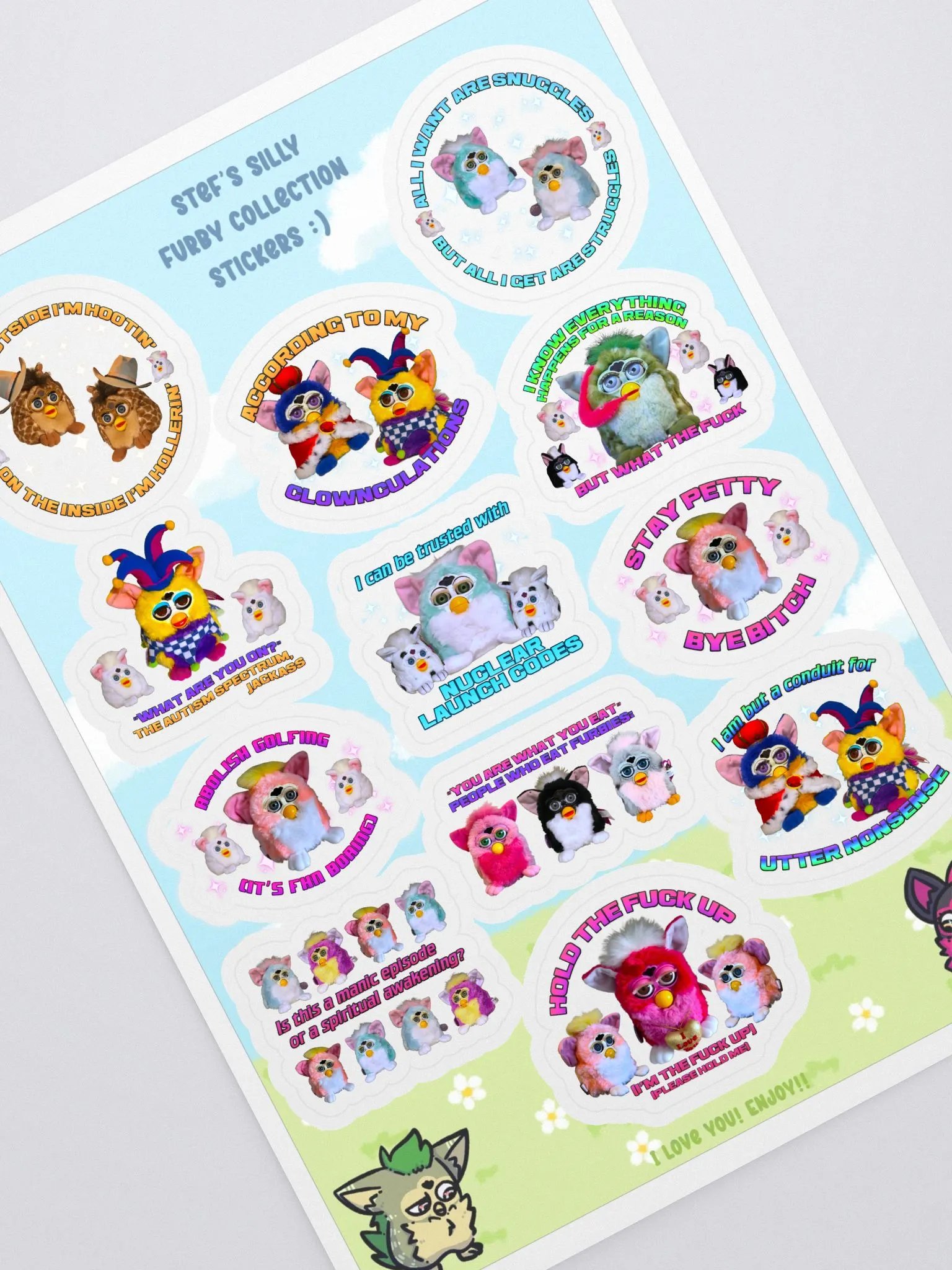 Silly Furby Sticker Sheet 3 product image (2)