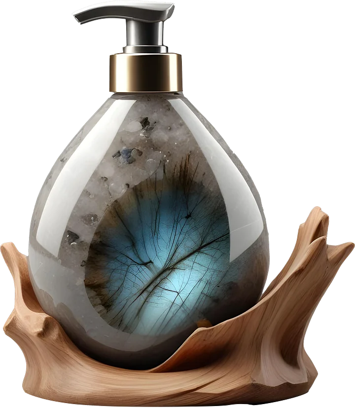 Celestial Grace – Wooden Base Crystal Dispenser PNG product image (1)