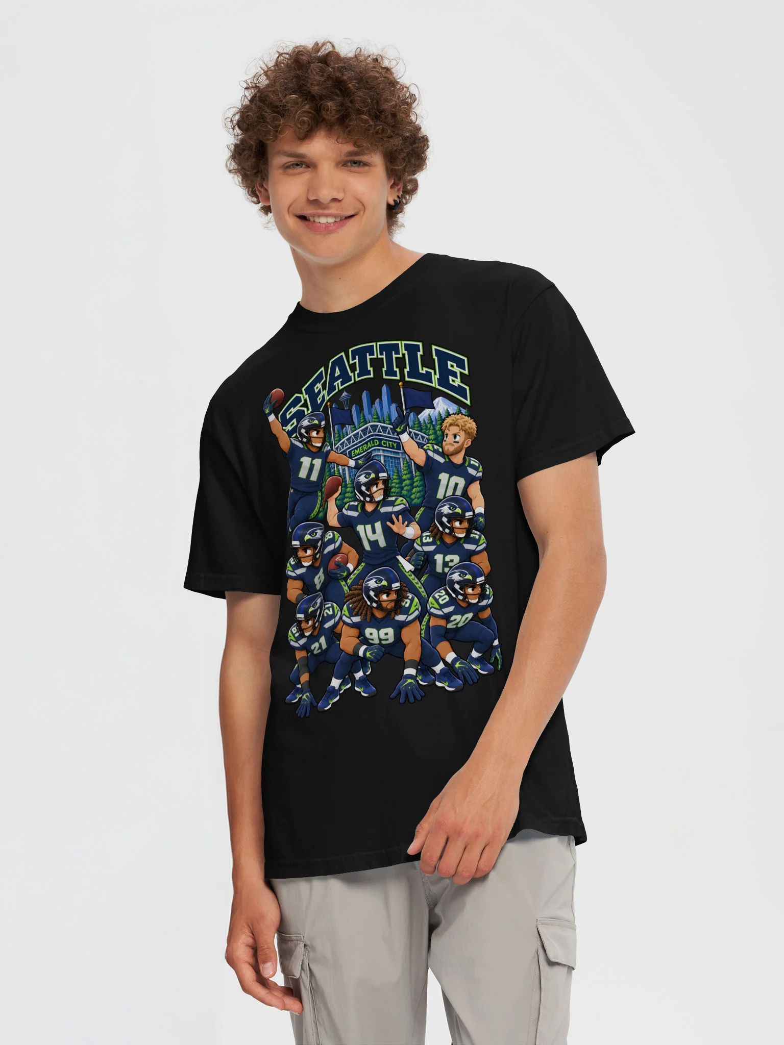 Seattle Football 2026 Animated Player T-Shirt product image (17)