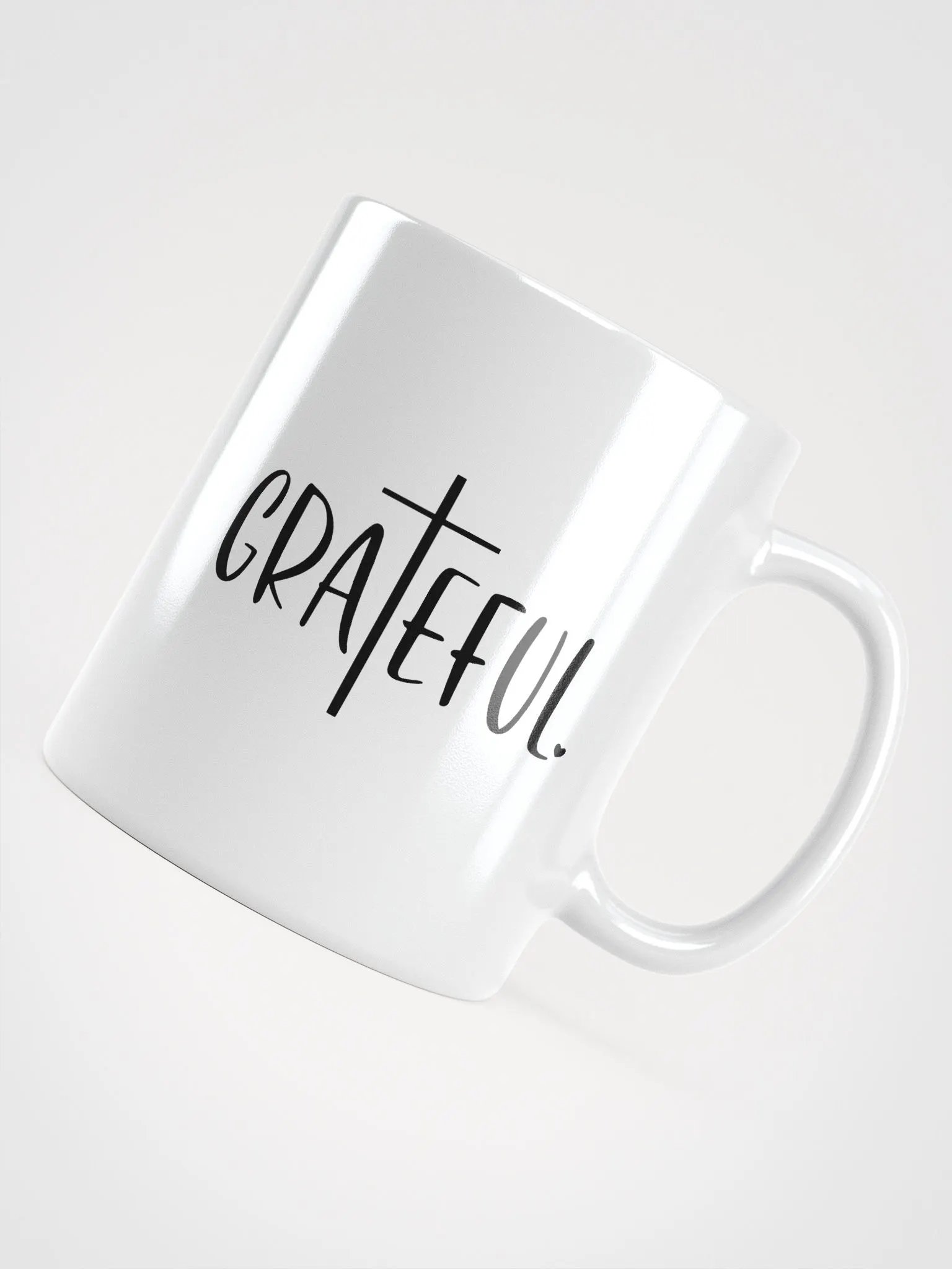 Grateful Vibes Glossy White Ceramic Mug product image (4)