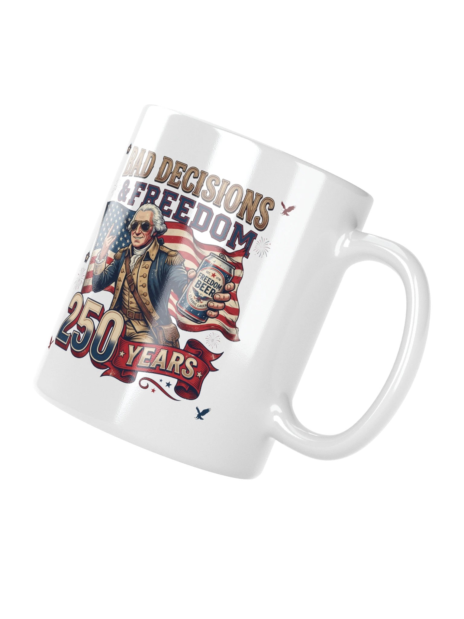 Vintage George Washington Freedom Beer 250 Years Tee product image (4)