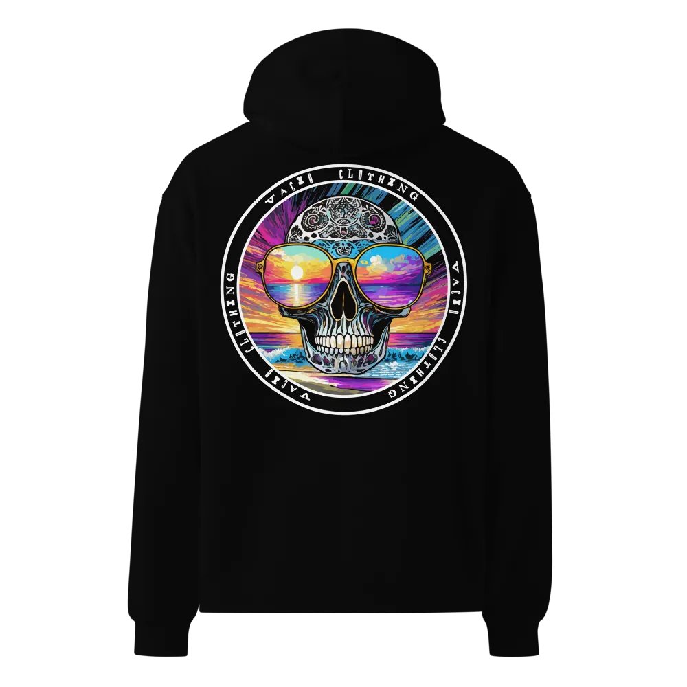VACIO Sunset Mandala Skull Premium Relaxed Fit Hoodie product image (5)