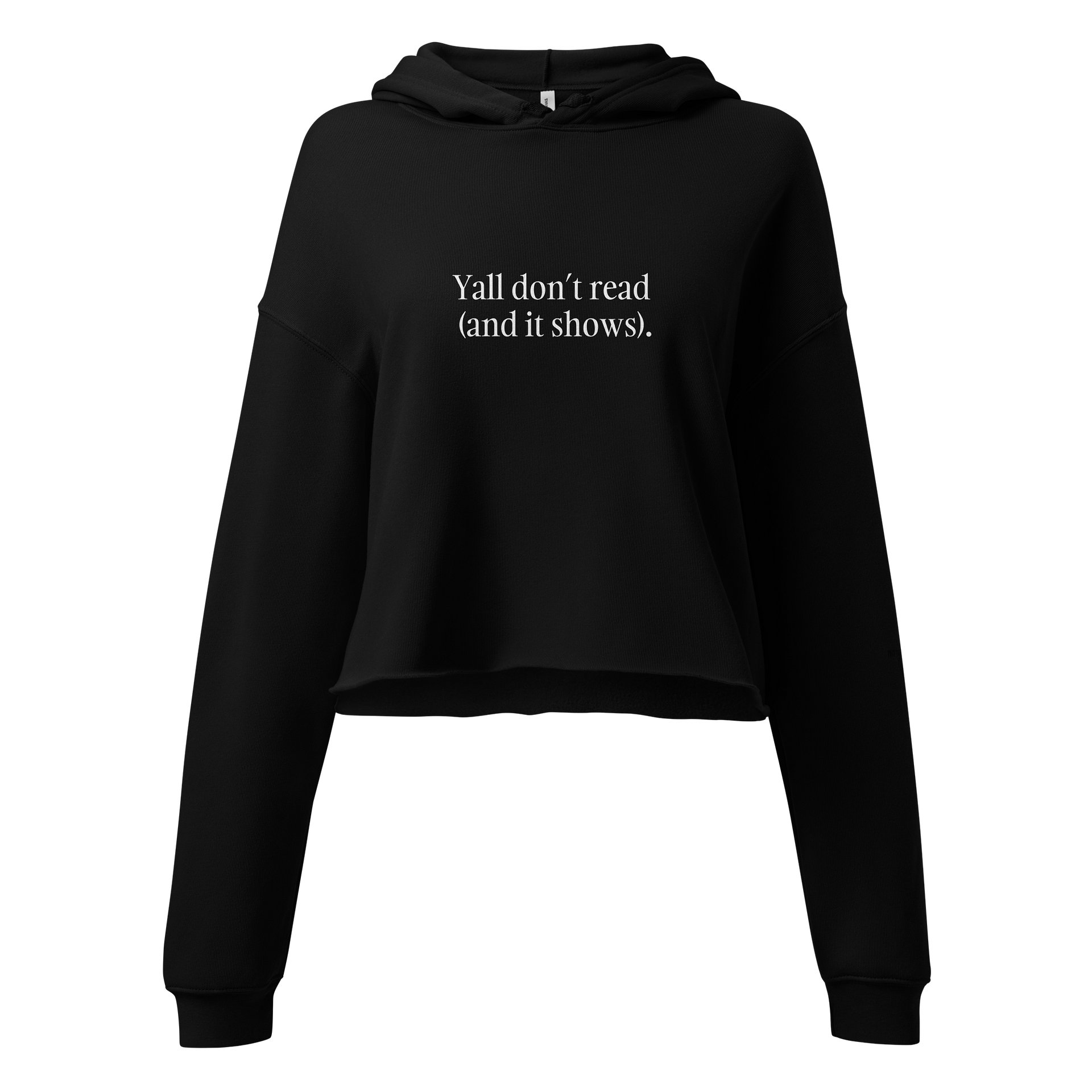 The "Plot Twists & Prosecco" Statement Cropped Hoodie product image (1)