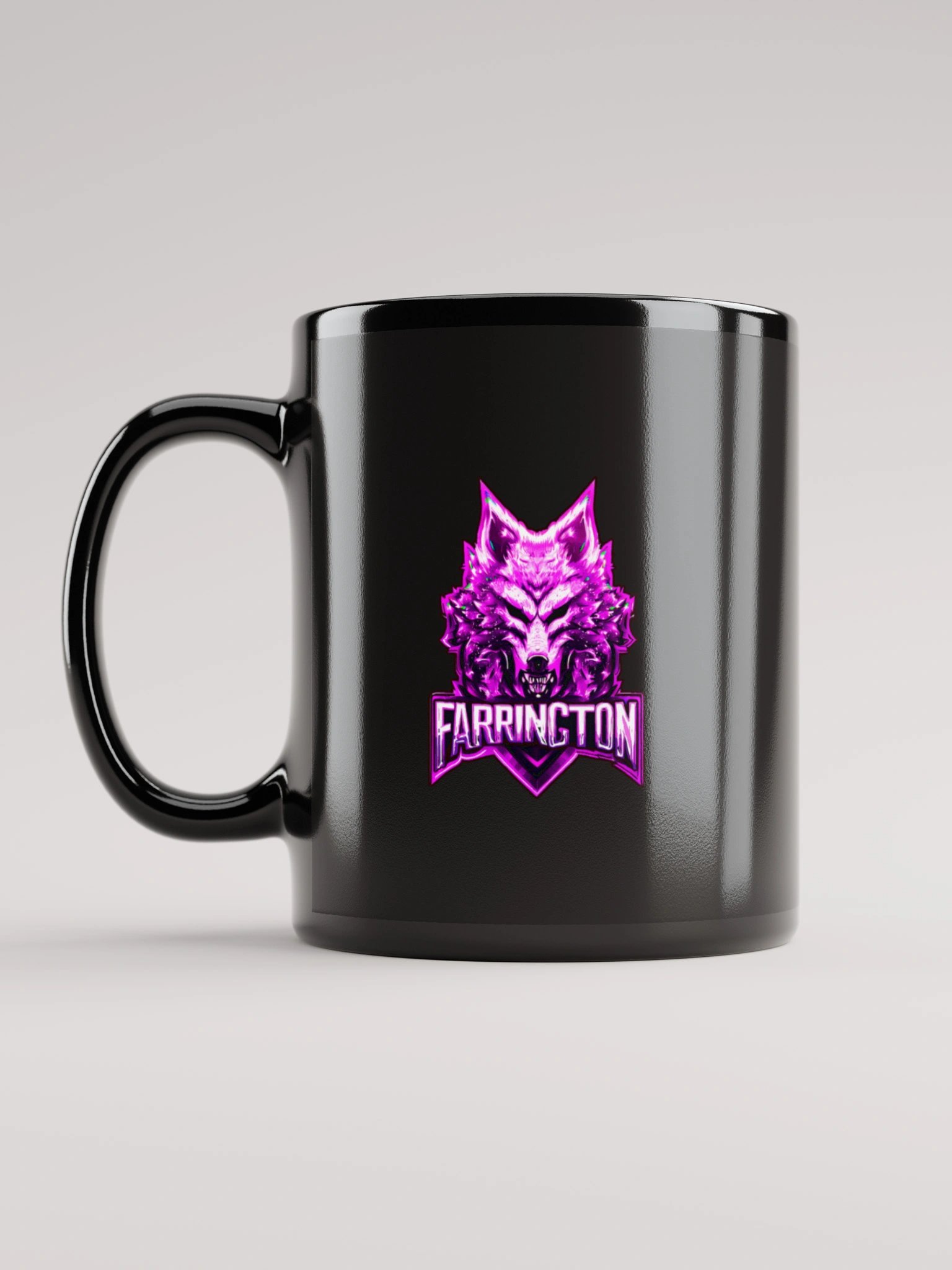 Pinky/Purple Wolf Black Glossy Mug product image (6)