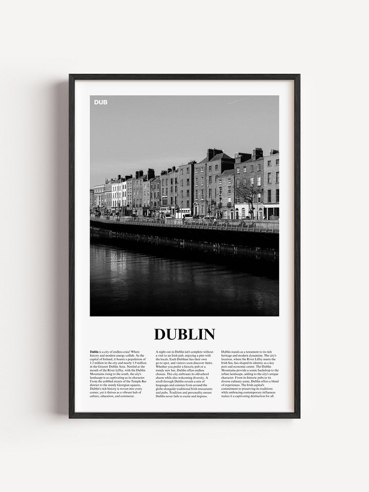 Dublin 03 Newspaper Poster | Framed product image (1)