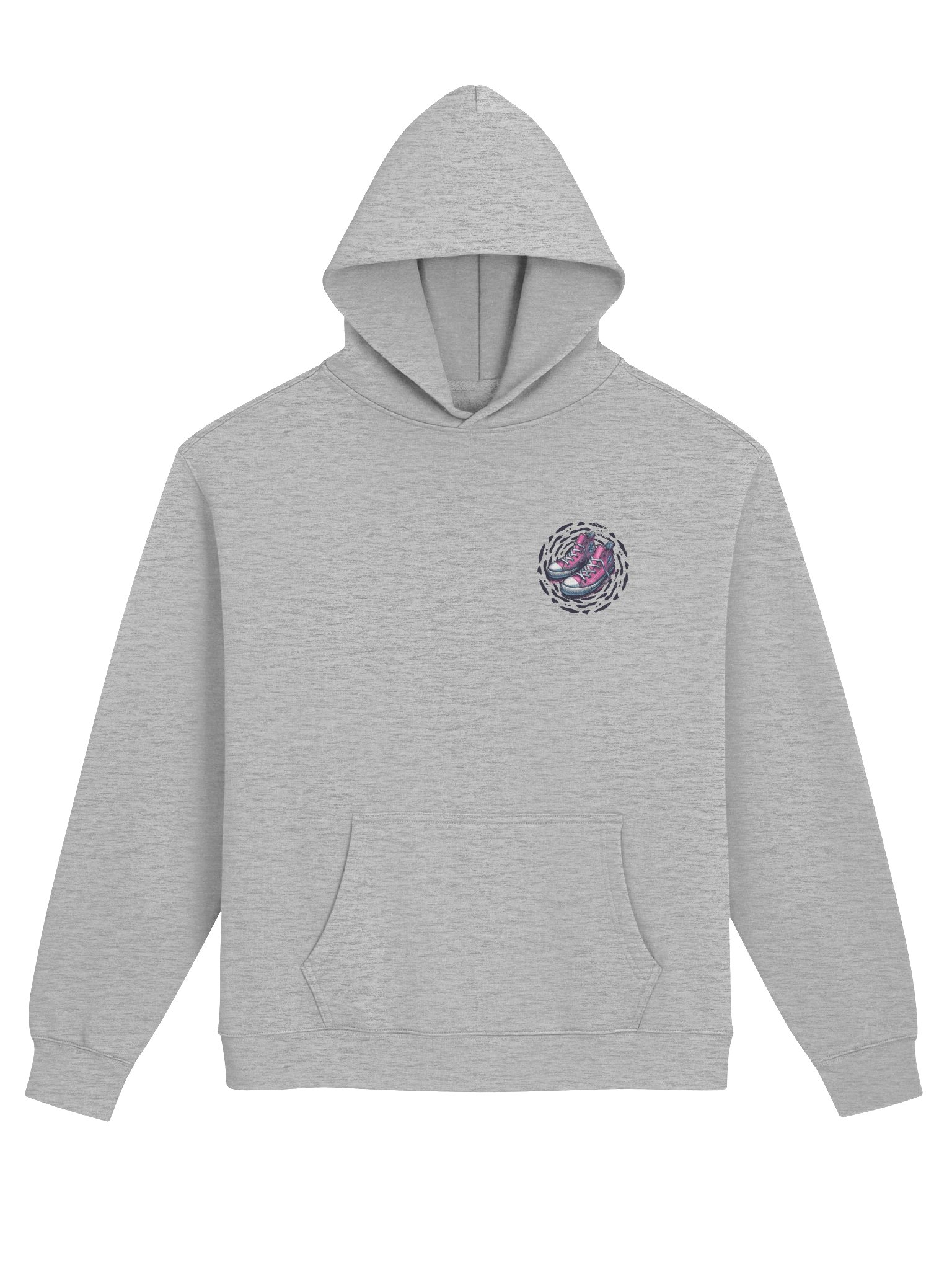 Urban pink Street Graphic Hoodie — Distressed Sneaker Street Art Design product image (2)