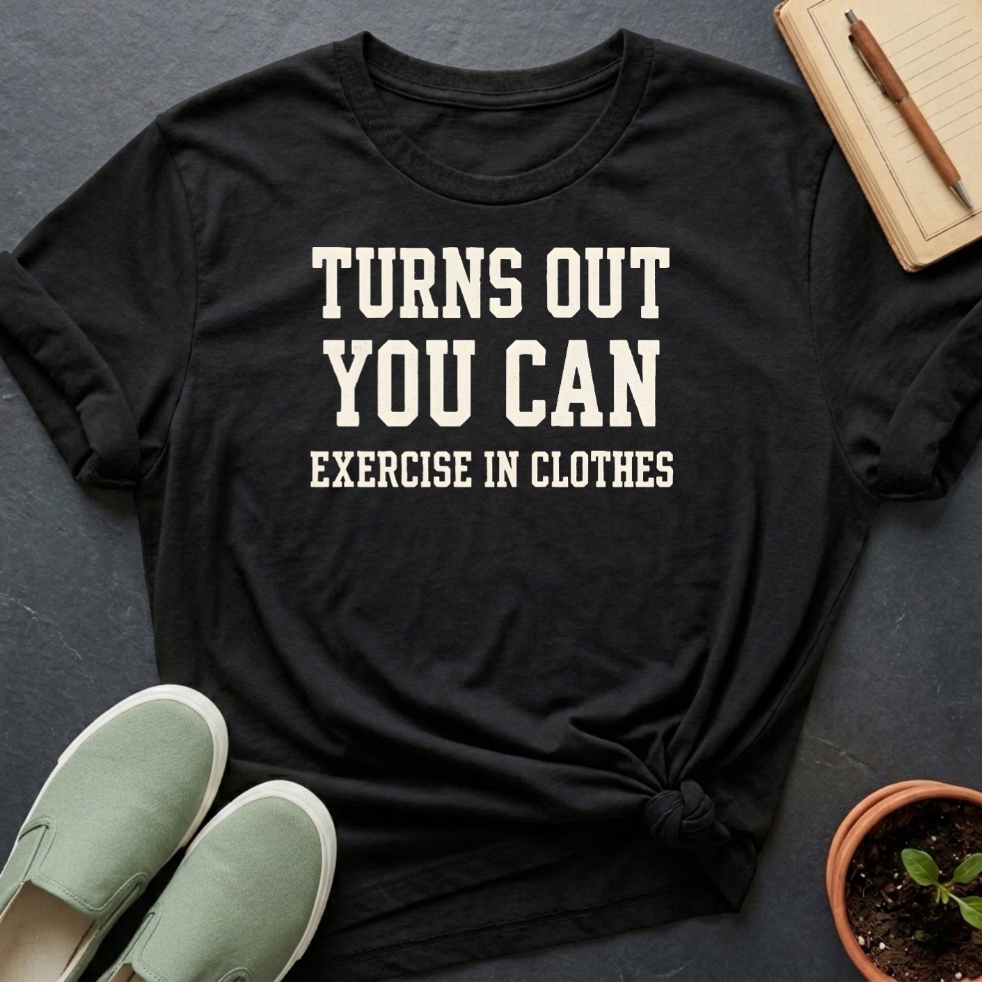 Good Clean Fun: "Exercise In Clothes" Organic T-Shirt product image (1)