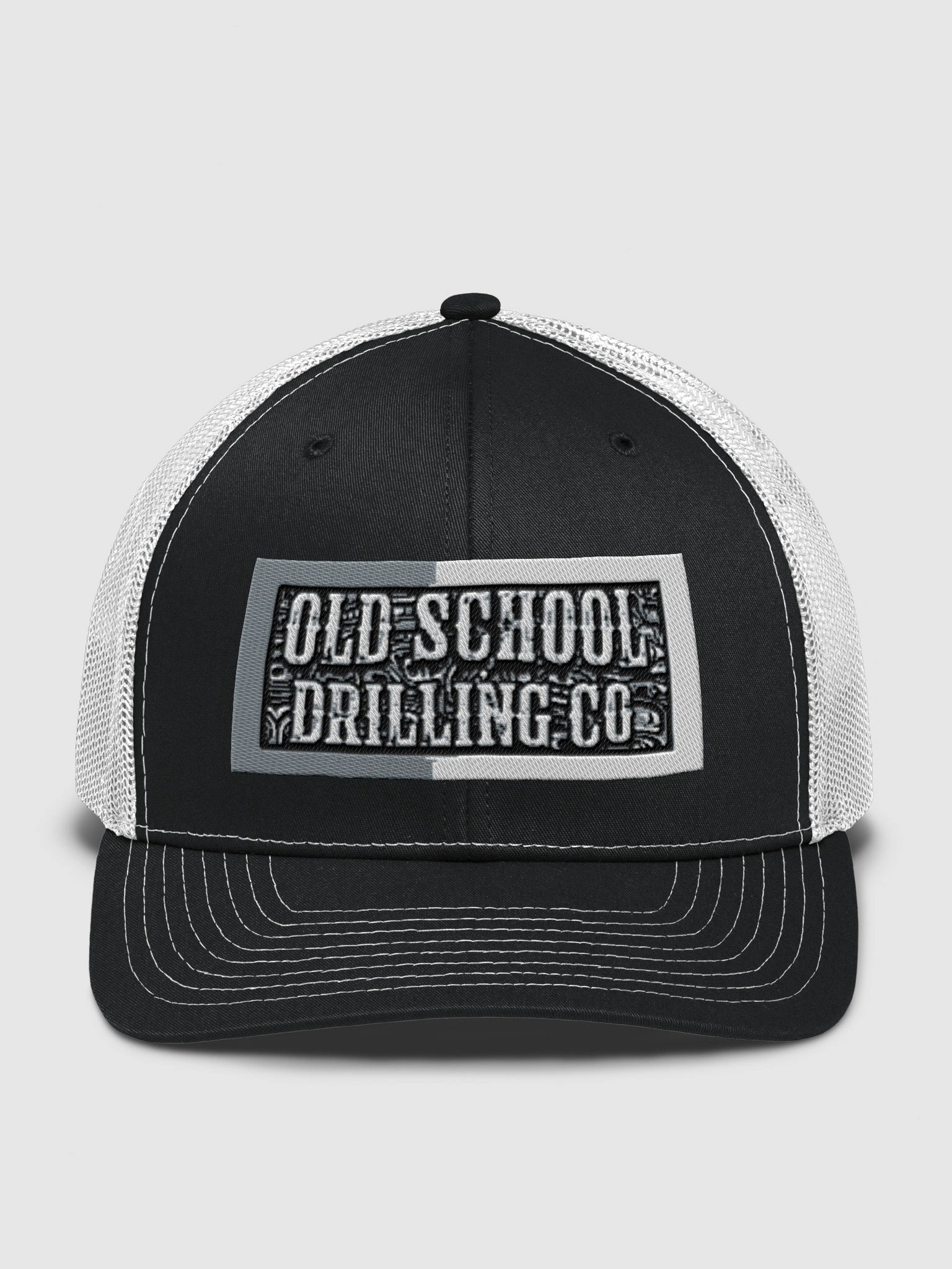 Black/White "OLD SCHOOL DRILLING CO"Trucker Hat product image (3)