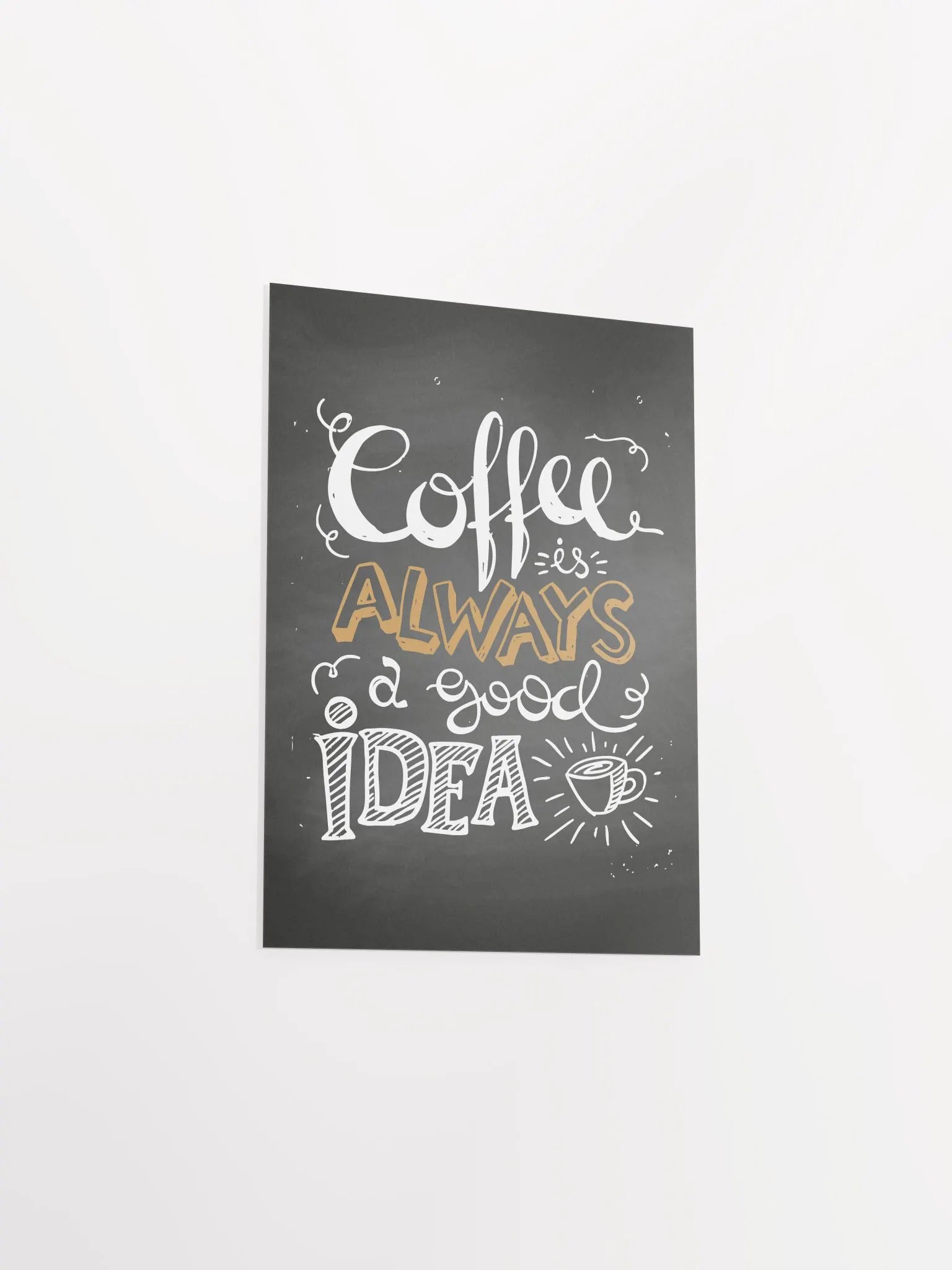 Coffee is always a good idea — Coffee Lettering Poster Print, Good Morning Coffee Poster, Coffee Lover Gift, Coffee Station Wall Art —Trendy Kitchen Wall Art,Kitchen Decor product image (8)