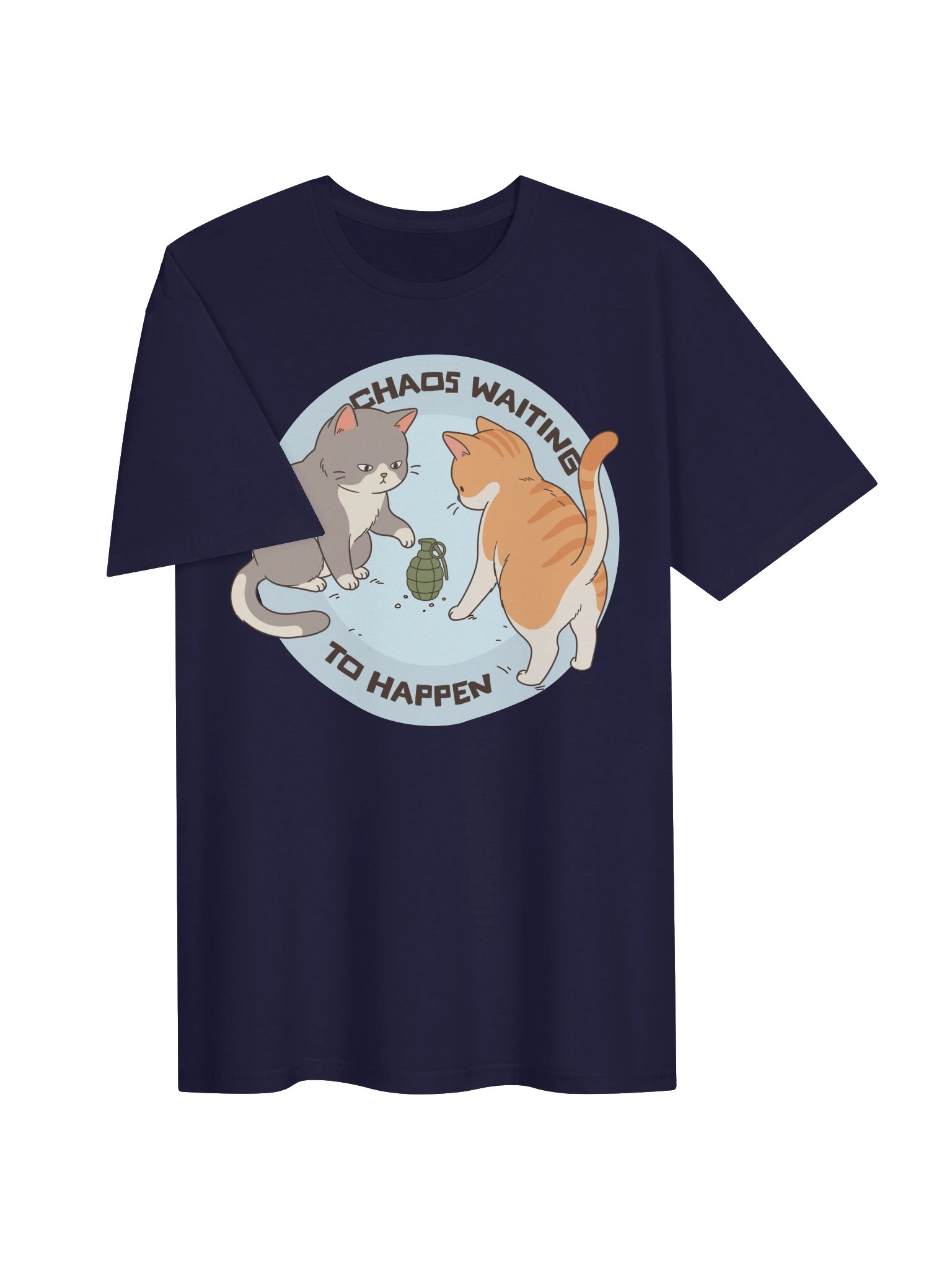 Chaos Will Happen Orange Cat Shirt product image (4)