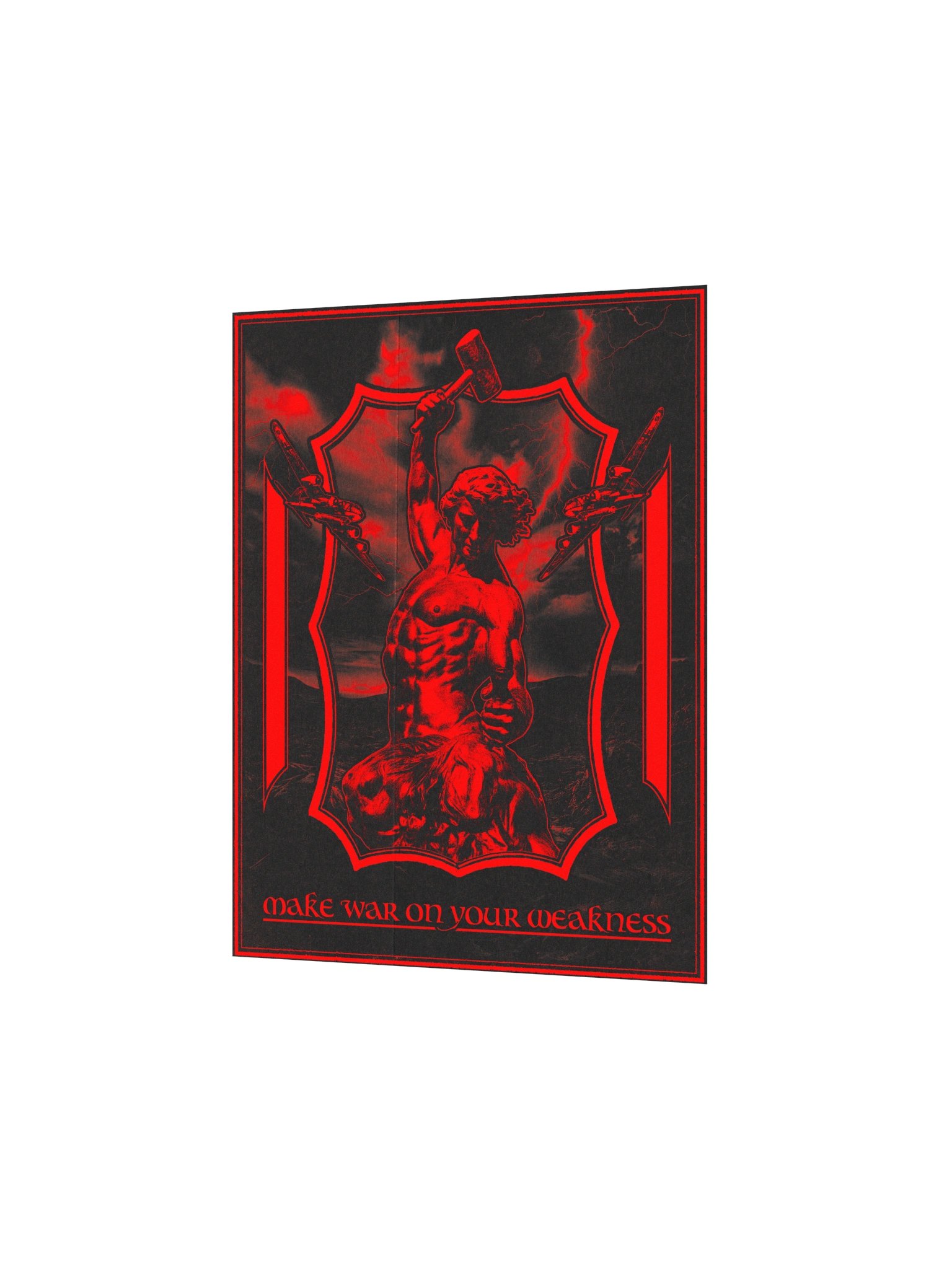 WAR ON WEAKNESS POSTER RED product image (5)