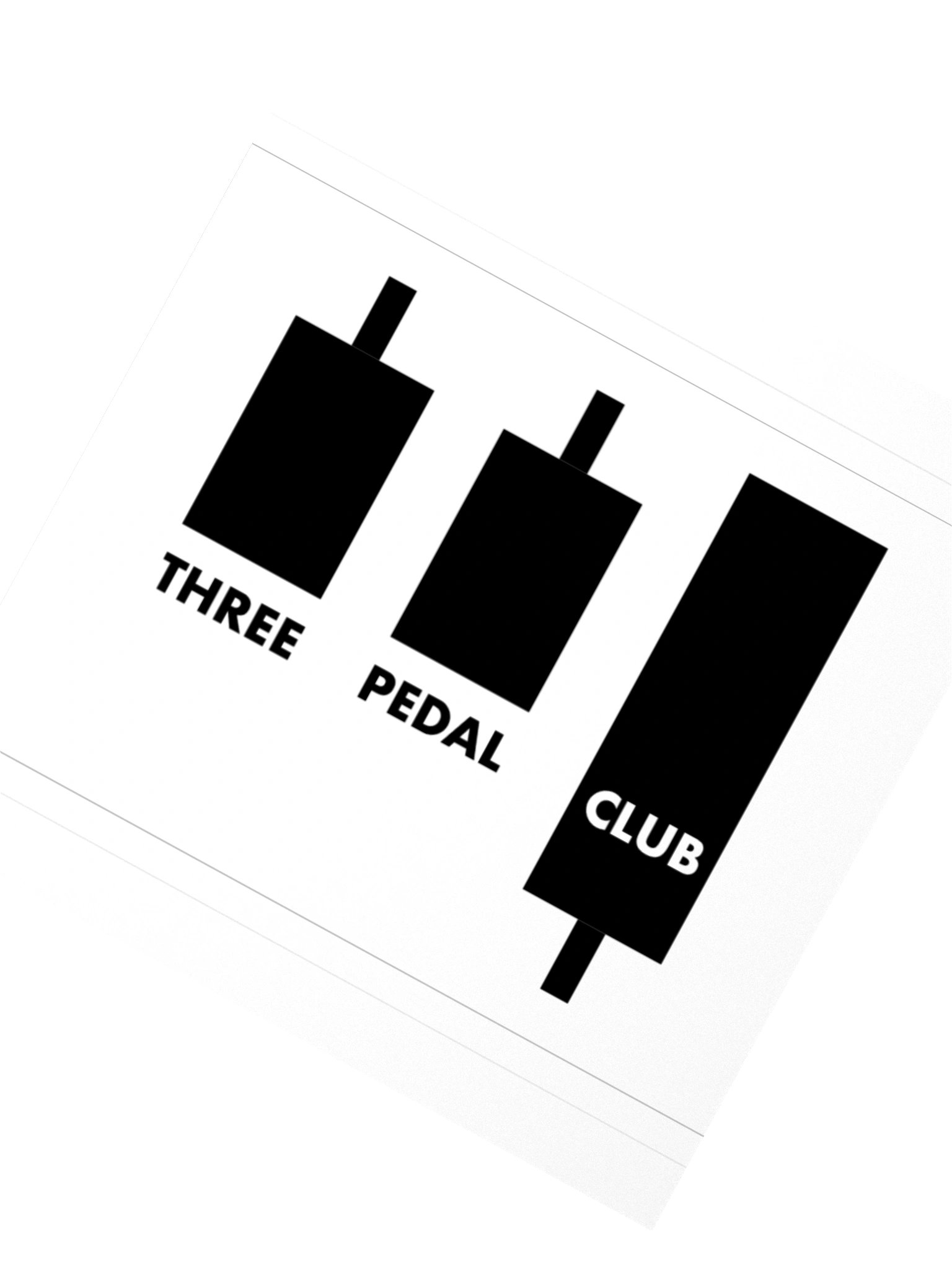 Three Pedal Club :: Club Mark Kiss-Cut Vinyl Sticker (3x3") product image (3)