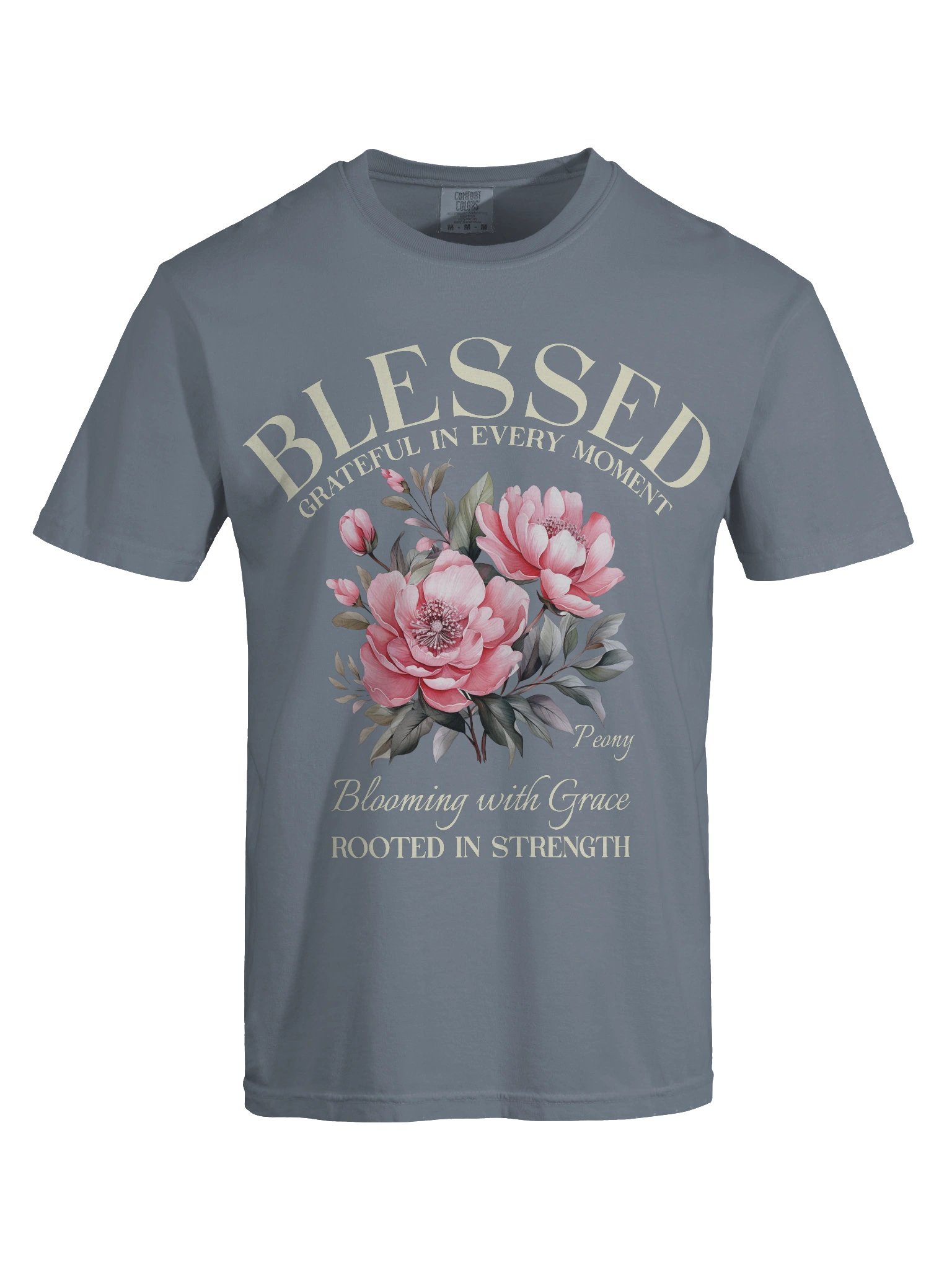 November Blessed Peony Flower Shirt – Blooming with Grace, Rooted in Strength Graphic Tee product image (8)