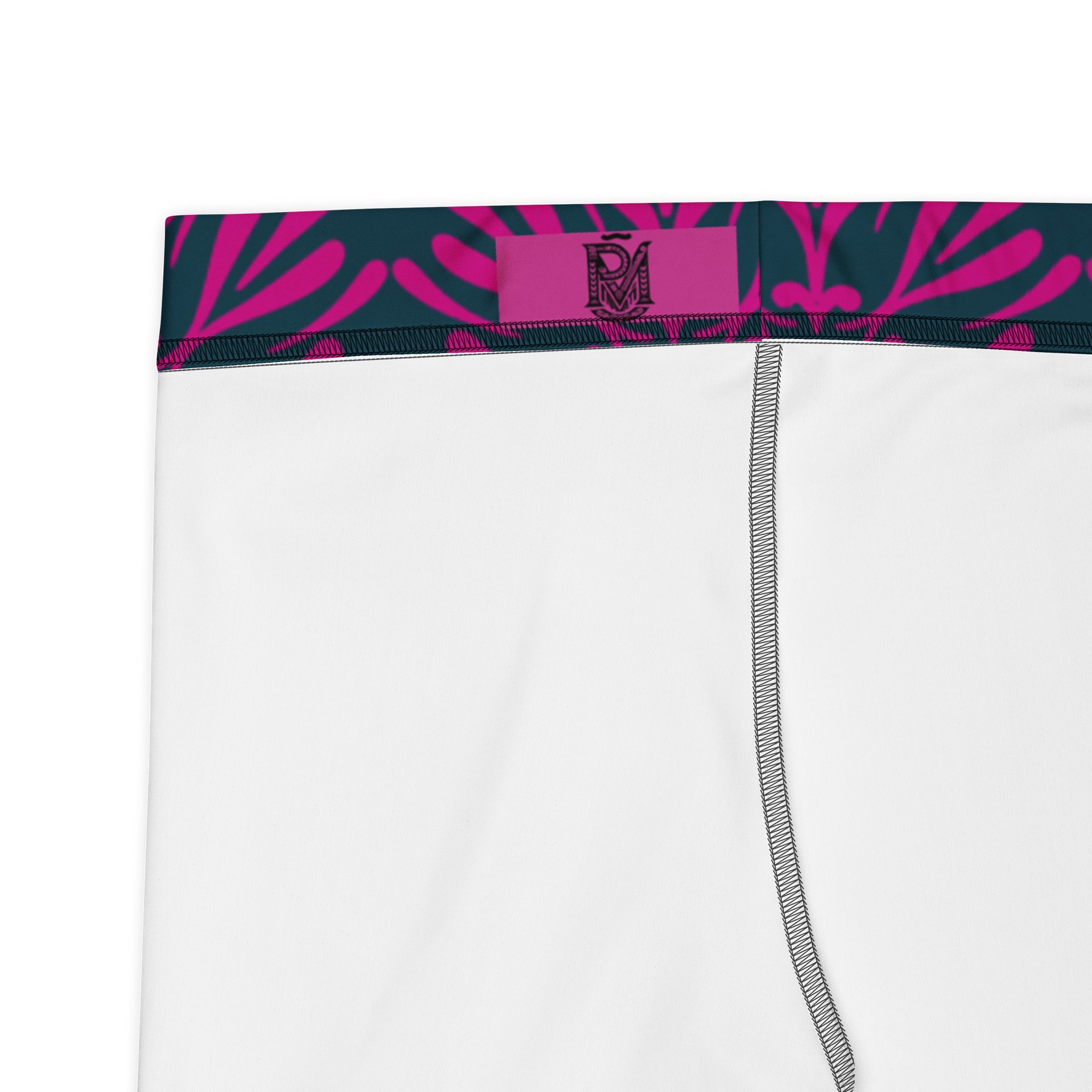 Short imprimé intégral à bordure en dentelle turquoise et magenta product image (2)