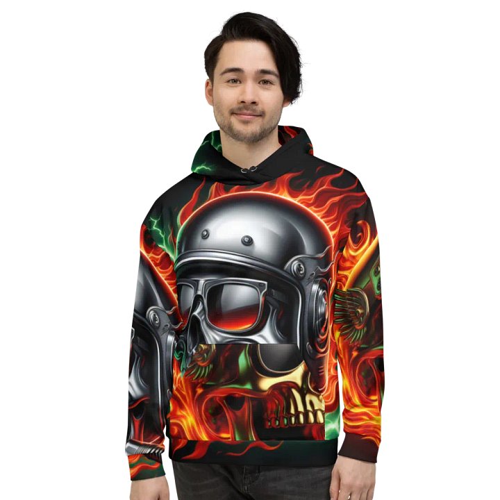 Flaming Skull - Unisex Skull Hoodie #50 product image (2)