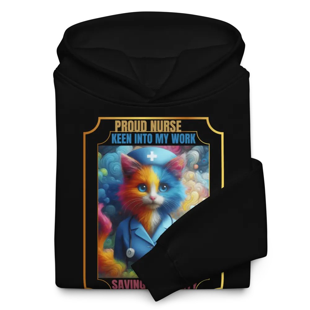 Proud Nurse Cat Premium Hoodie product image (10)