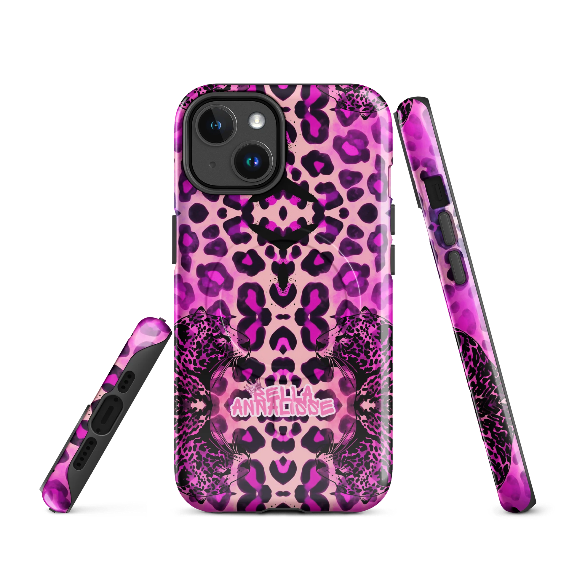 Kaleidoscopic Leopard Print MagSafe® Tough Case product image (1)